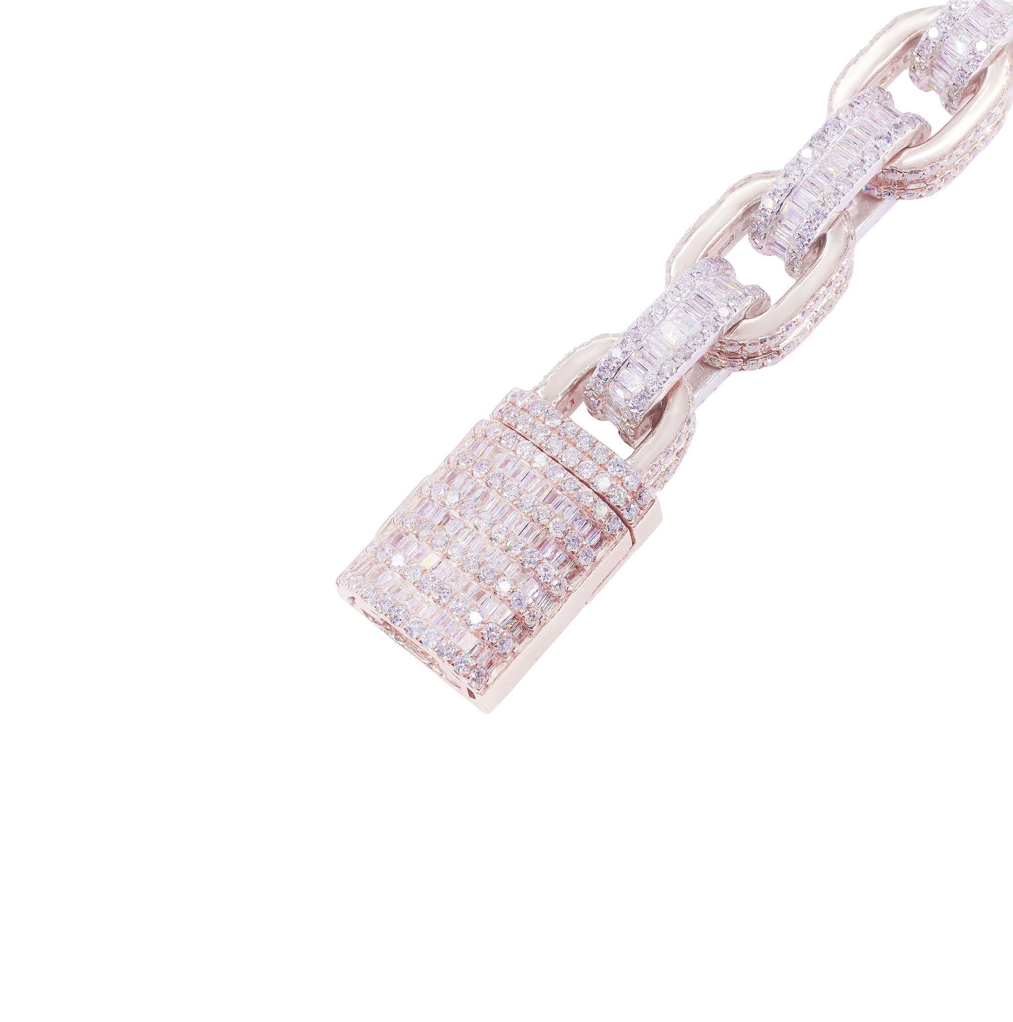 Two-Tone Diamond Hermes Link Chain