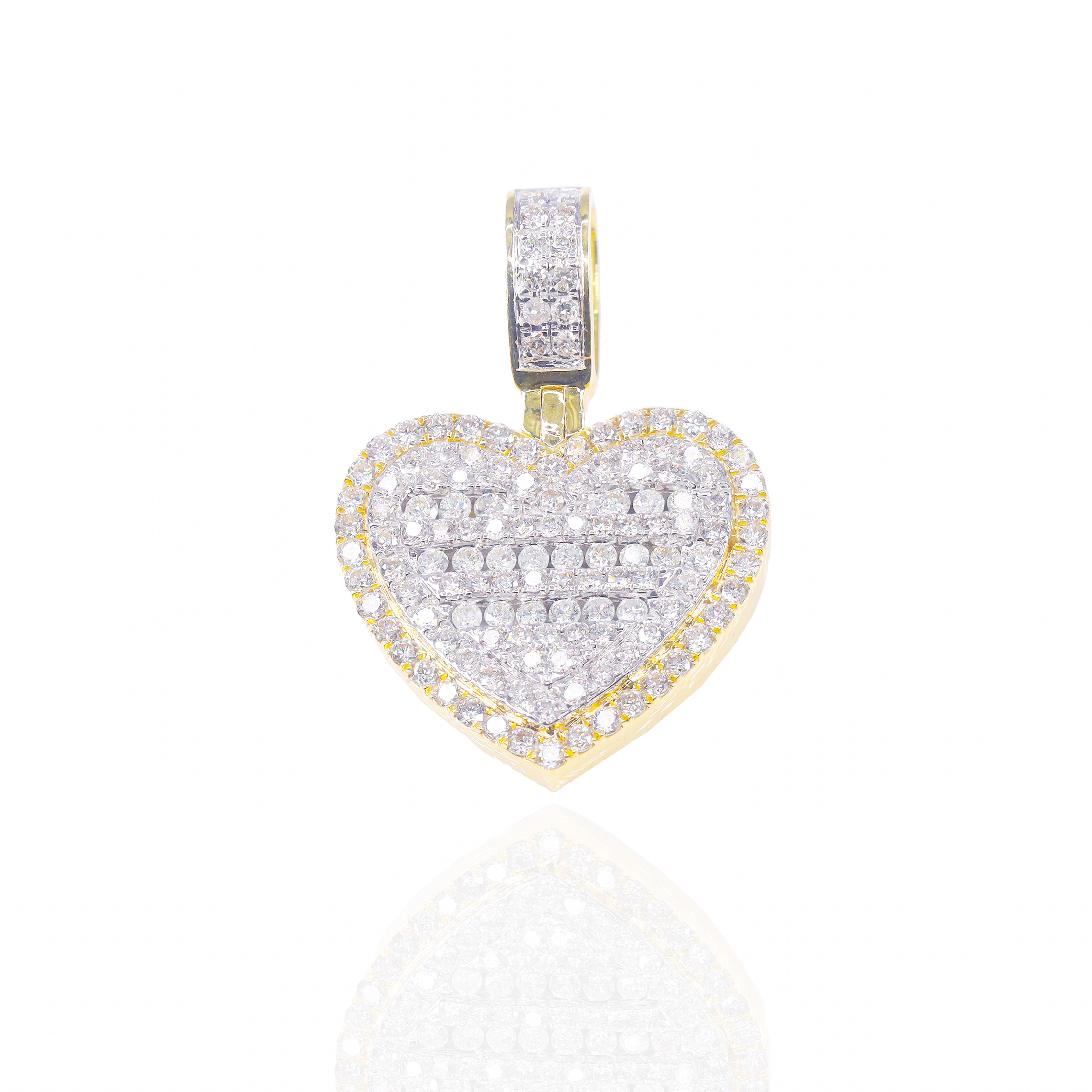 Layered Diamond Heart Pendant