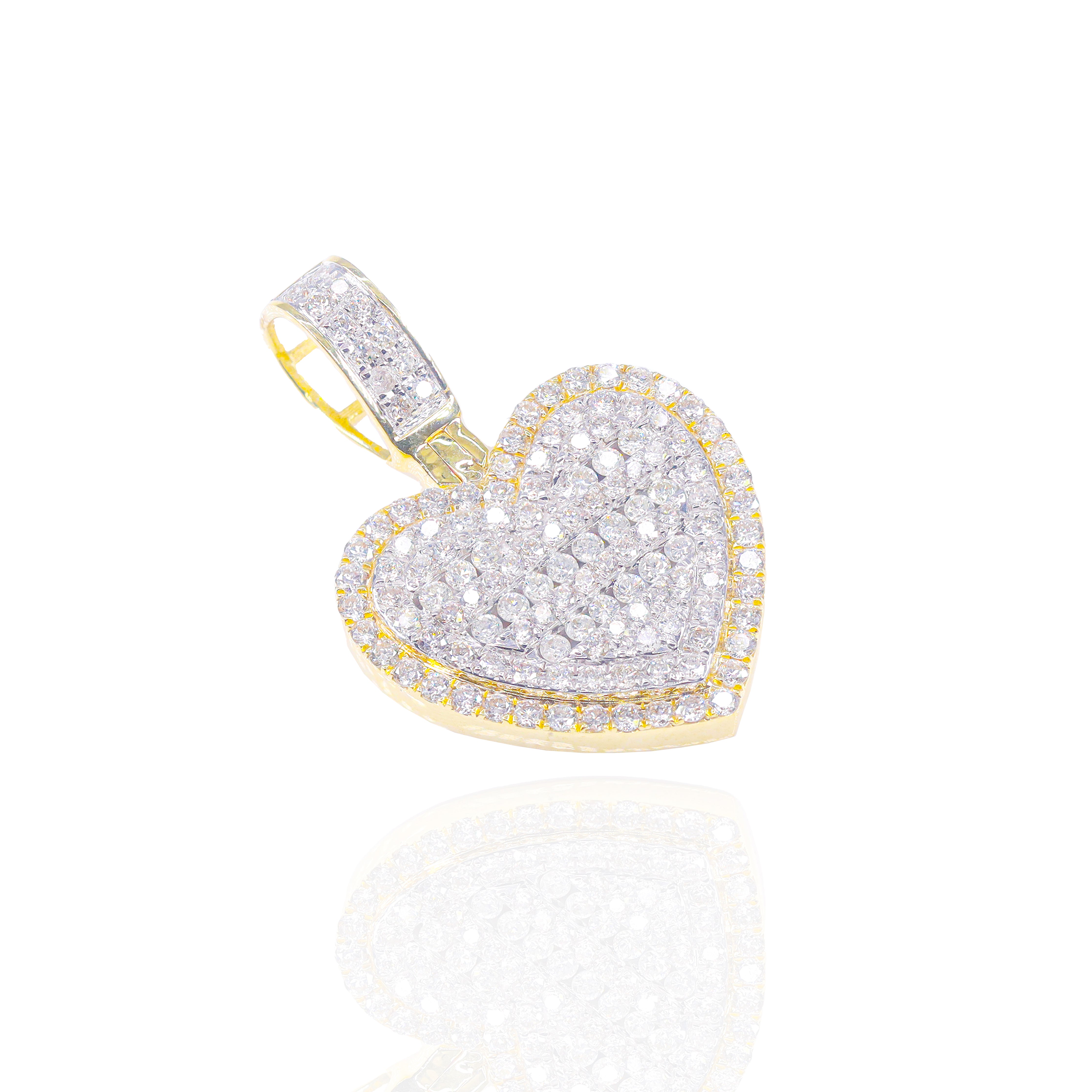 Layered Diamond Heart Pendant