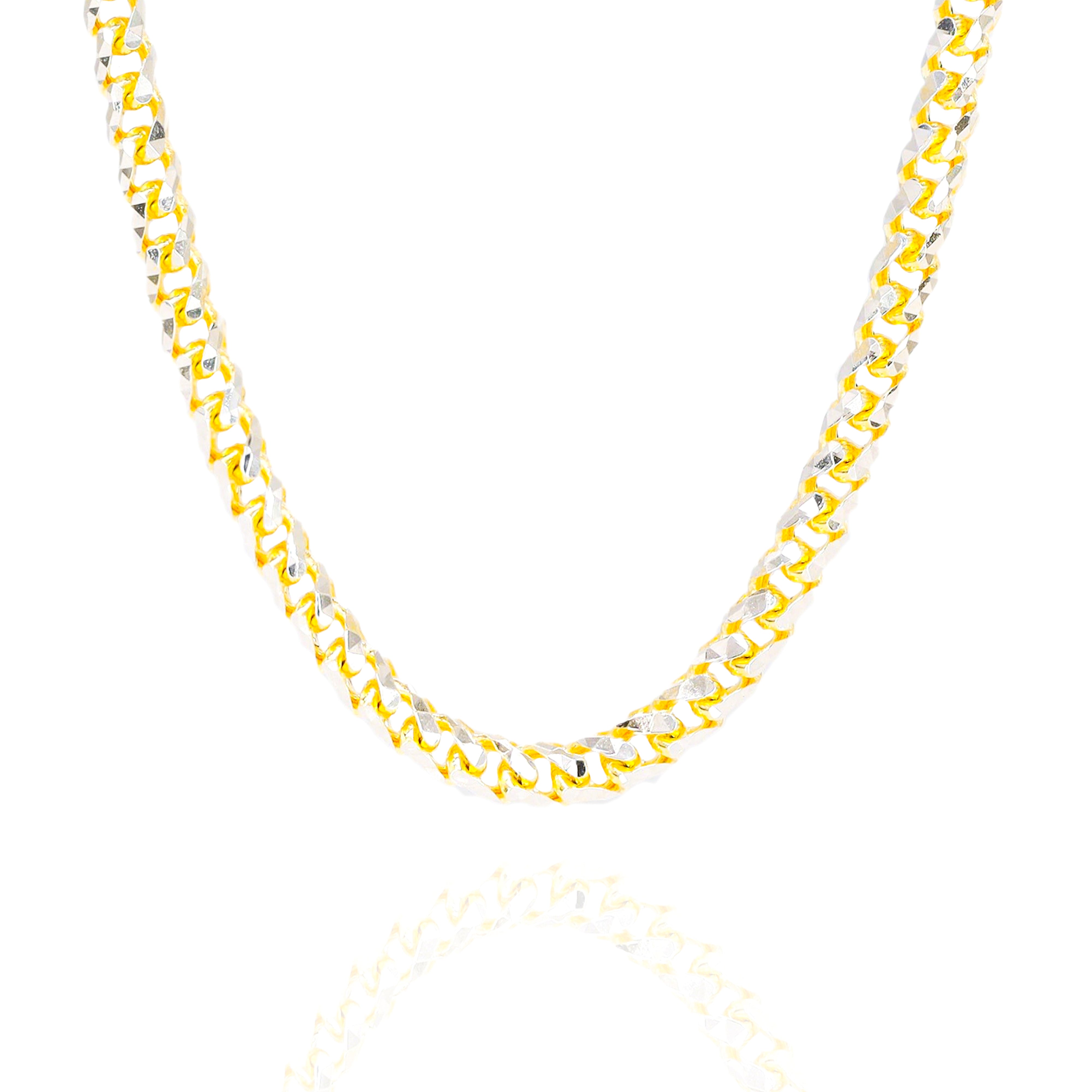 14KT Solid Prism Cut Franco Gold Chain