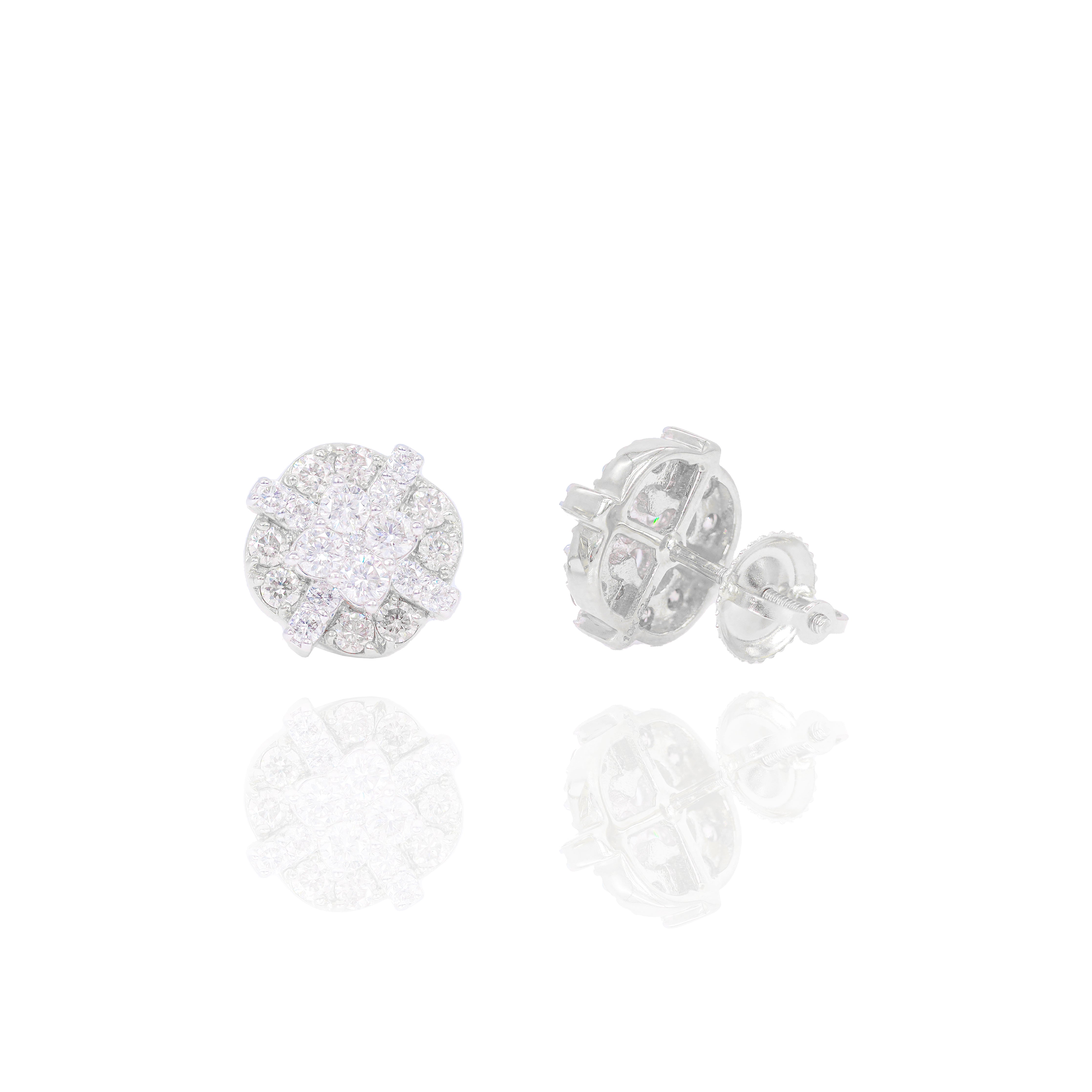 Sectioned Diamond Earrings