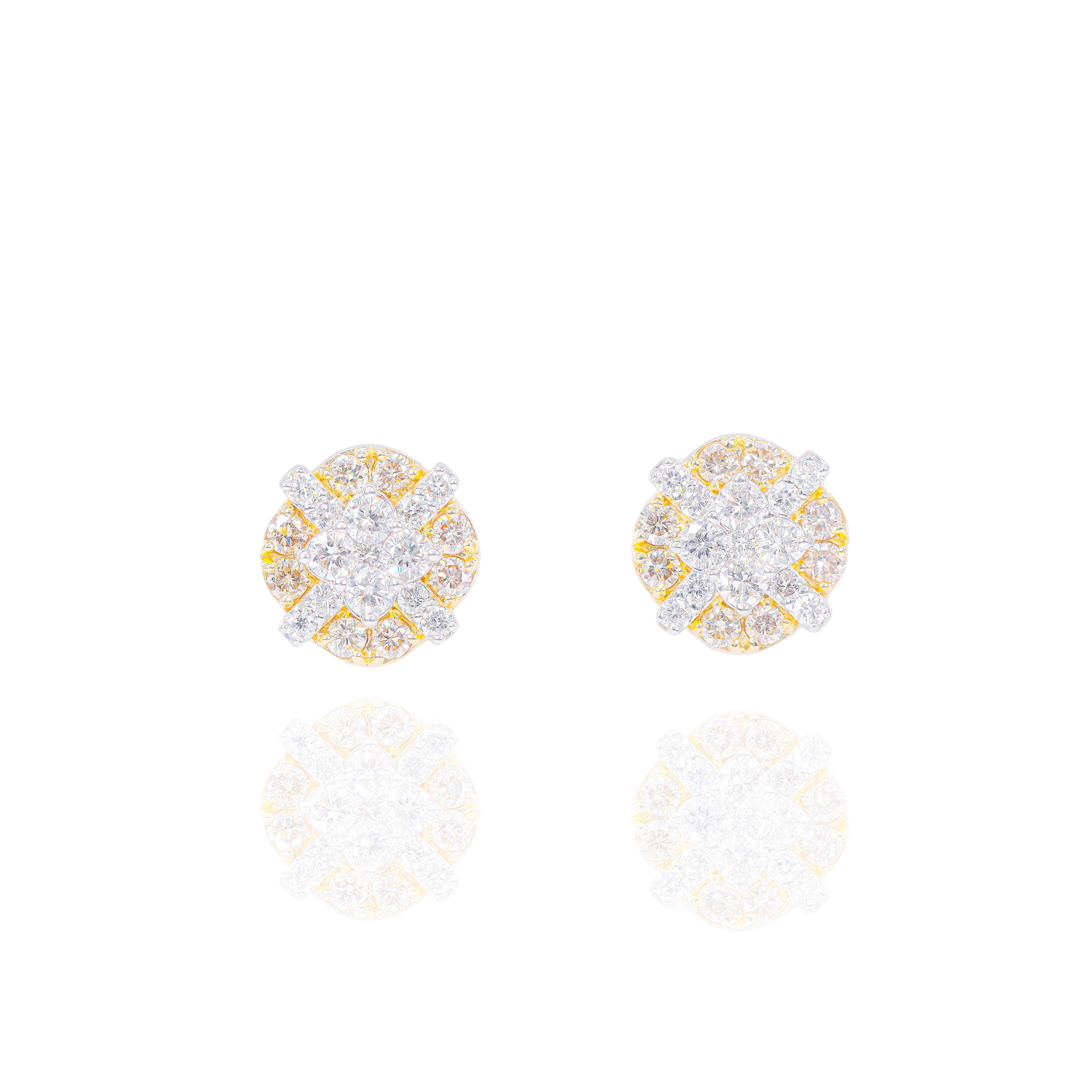 Sectioned Diamond Earrings