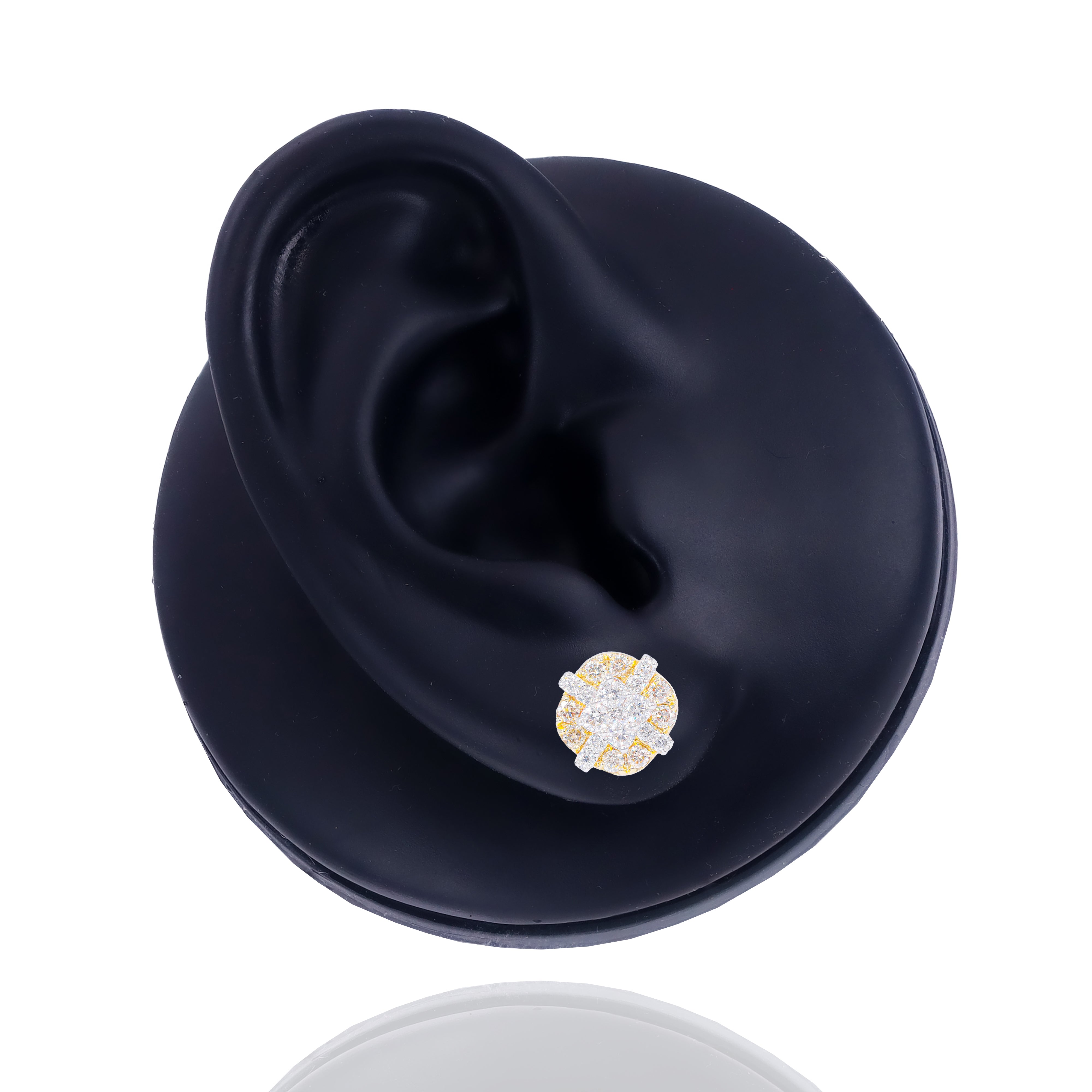 Sectioned Diamond Earrings