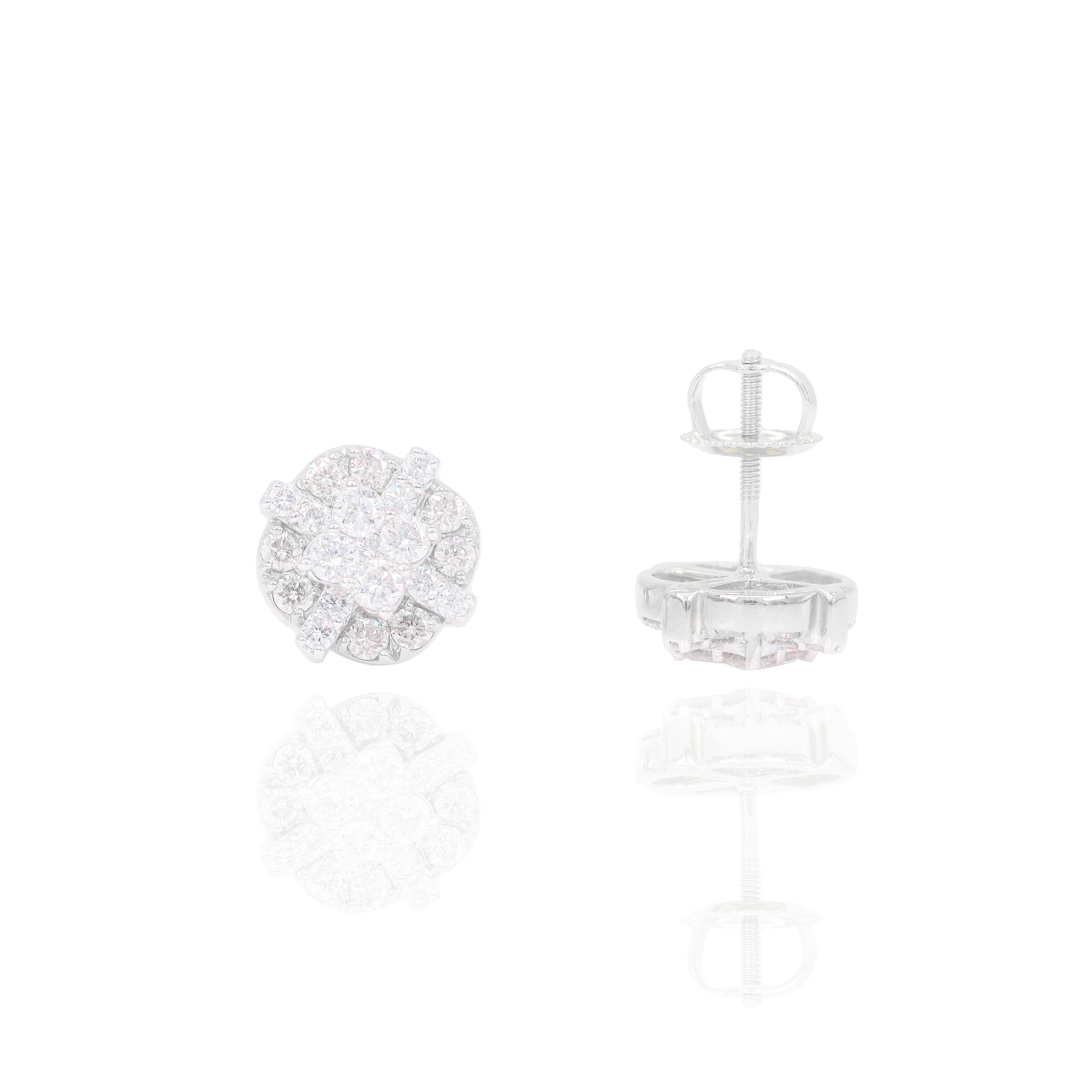 Sectioned Diamond Earrings