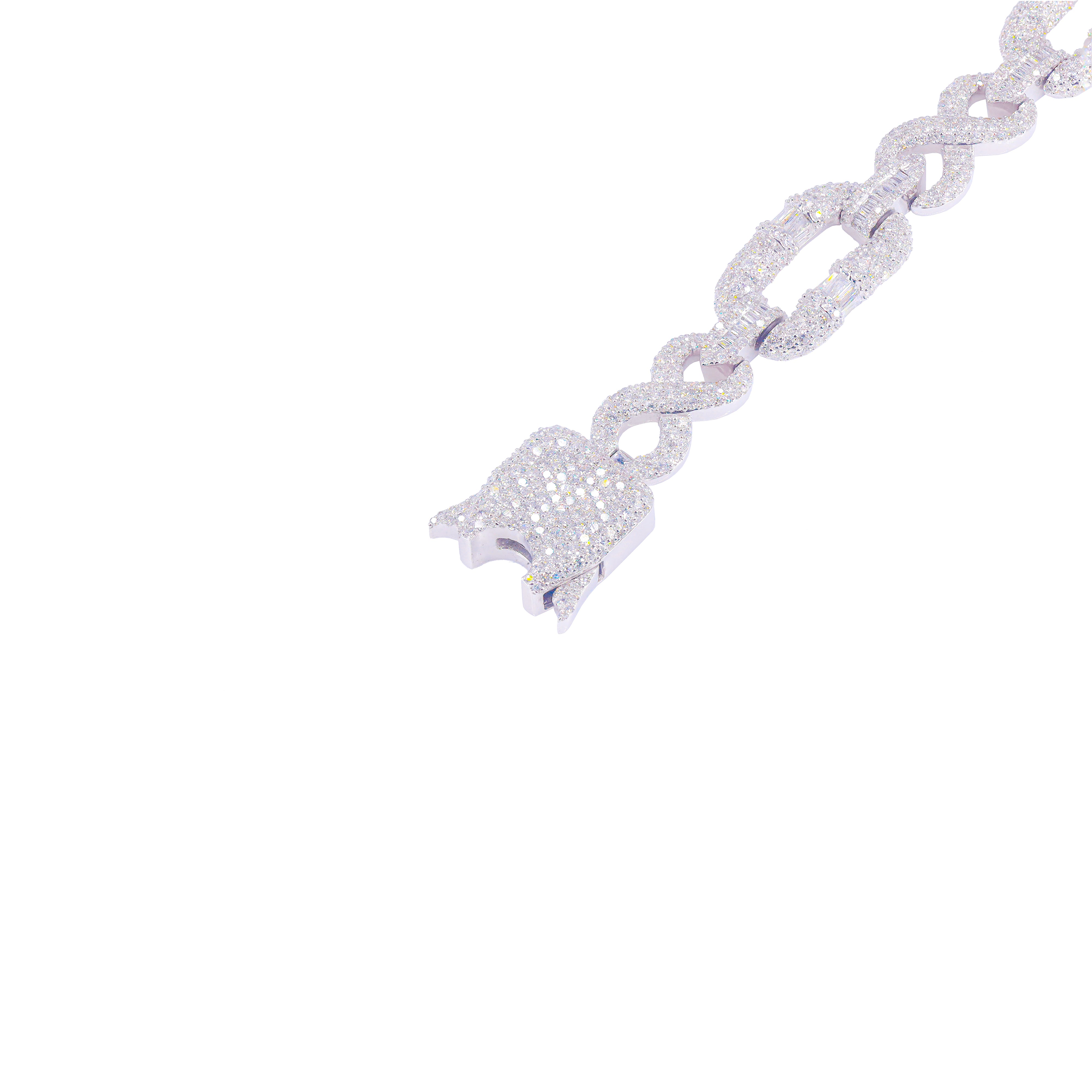 Infinity-Hybrid Baguette & Round Diamond Link Bracelet