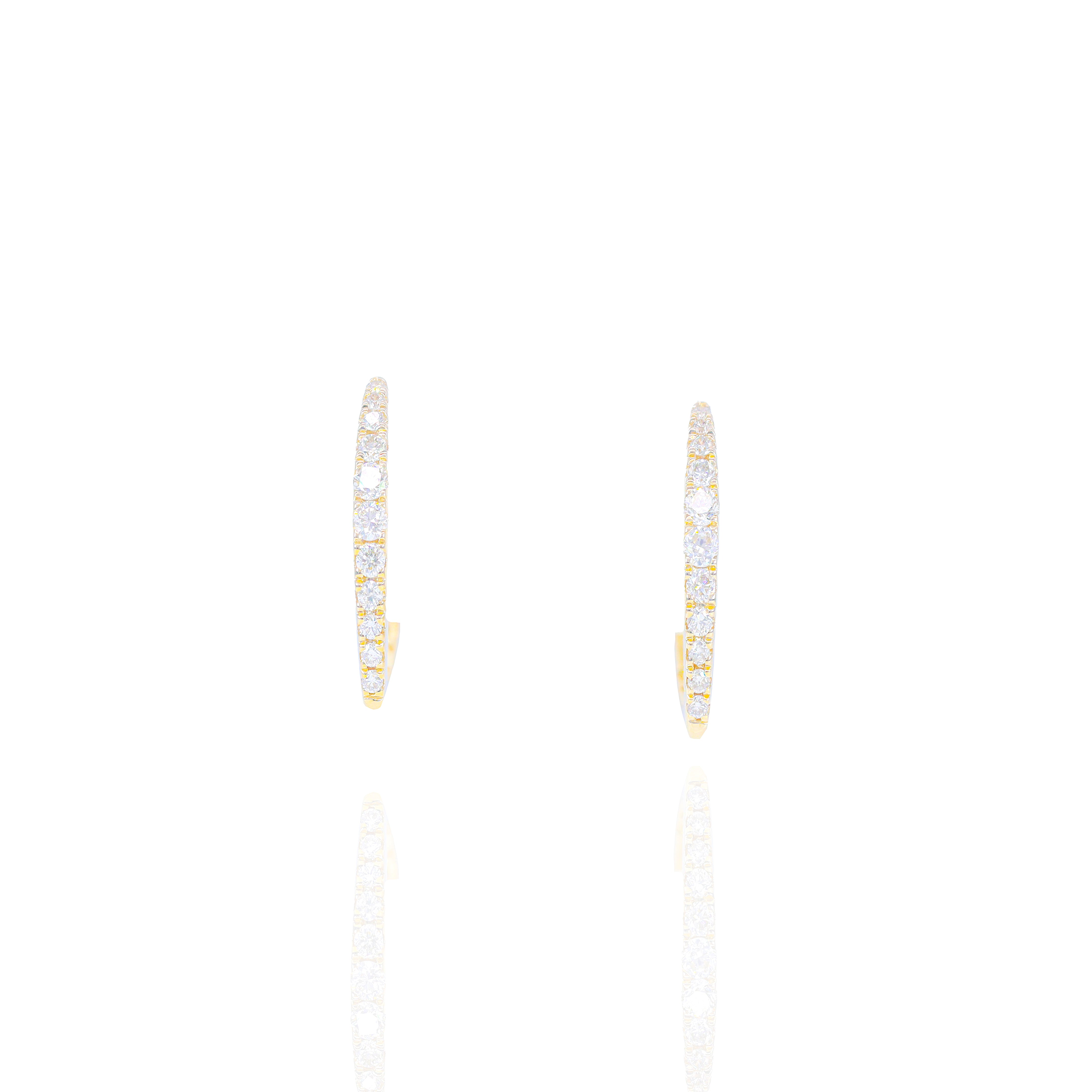 Curved Diamond Earrings