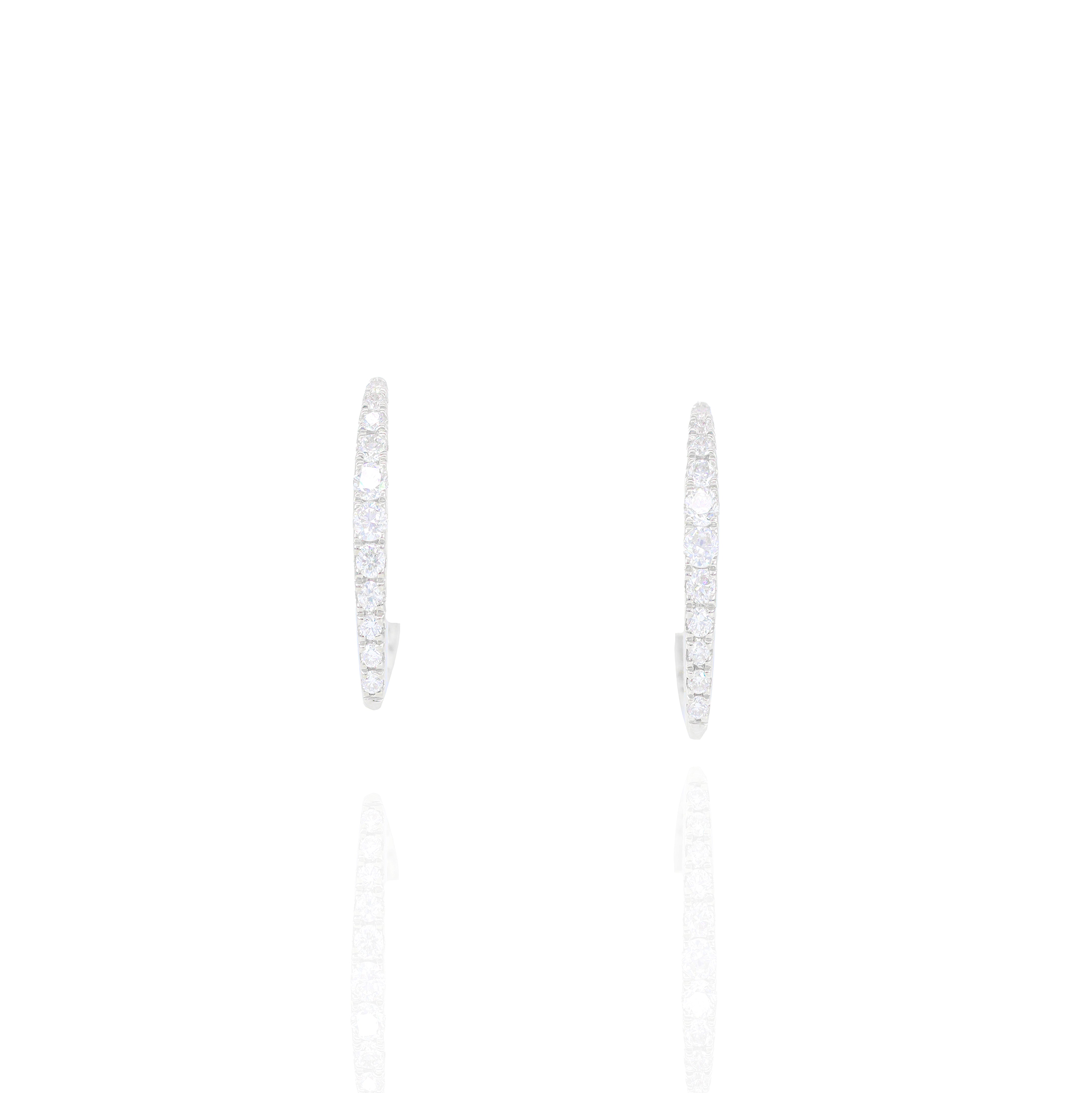 Curved Diamond Earrings