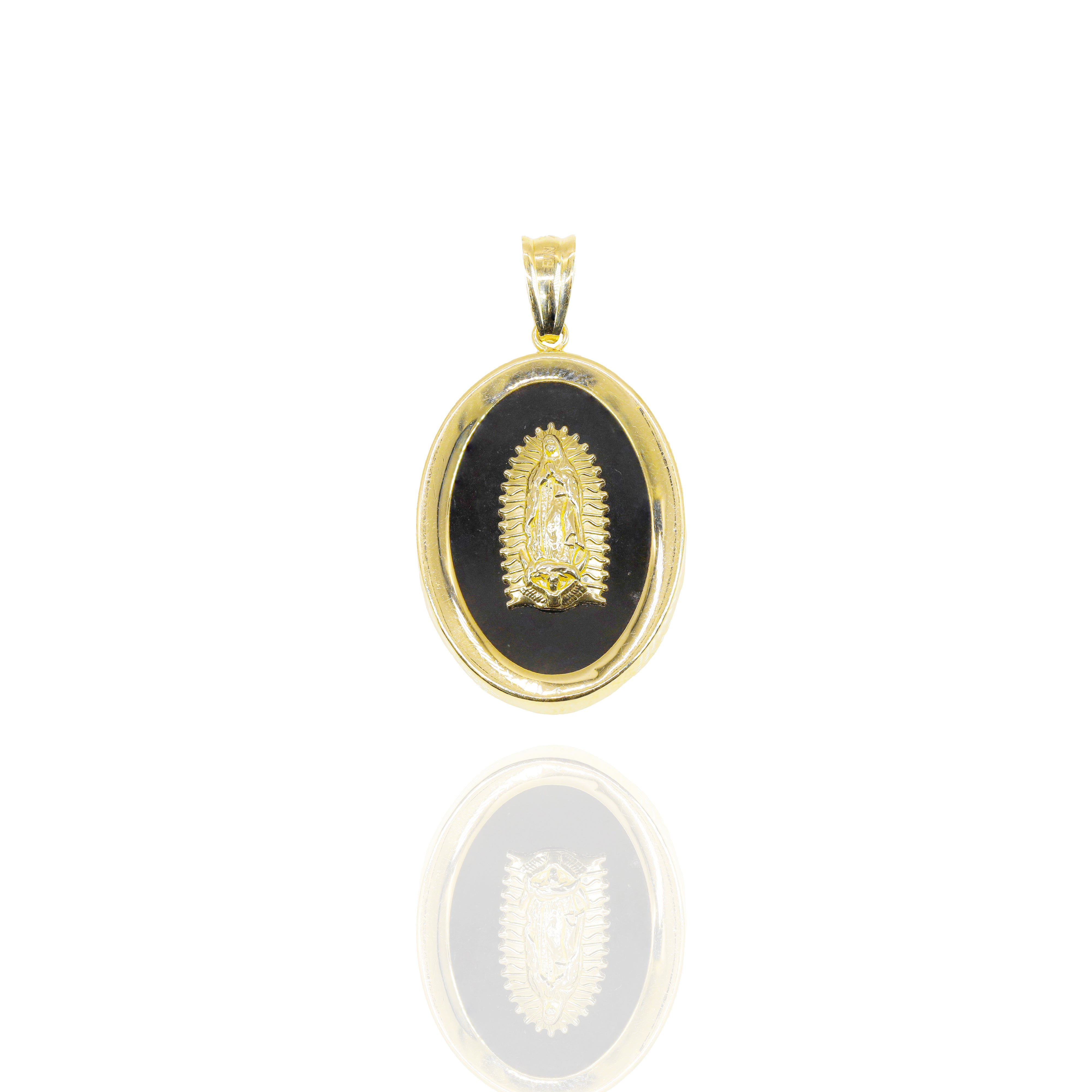 Black Onyx Virgin Mary Pendant