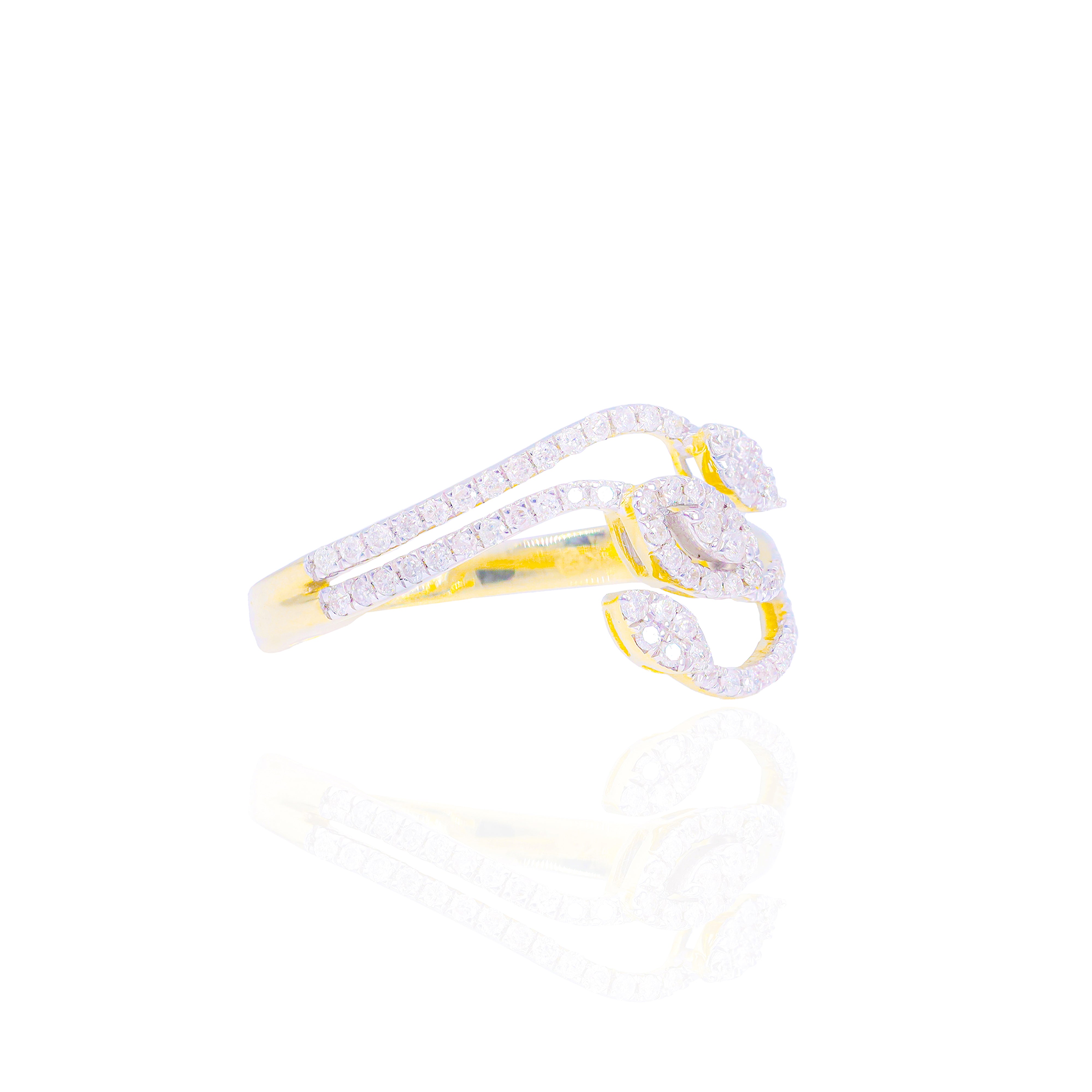 3 Row Marquise Diamond Ring