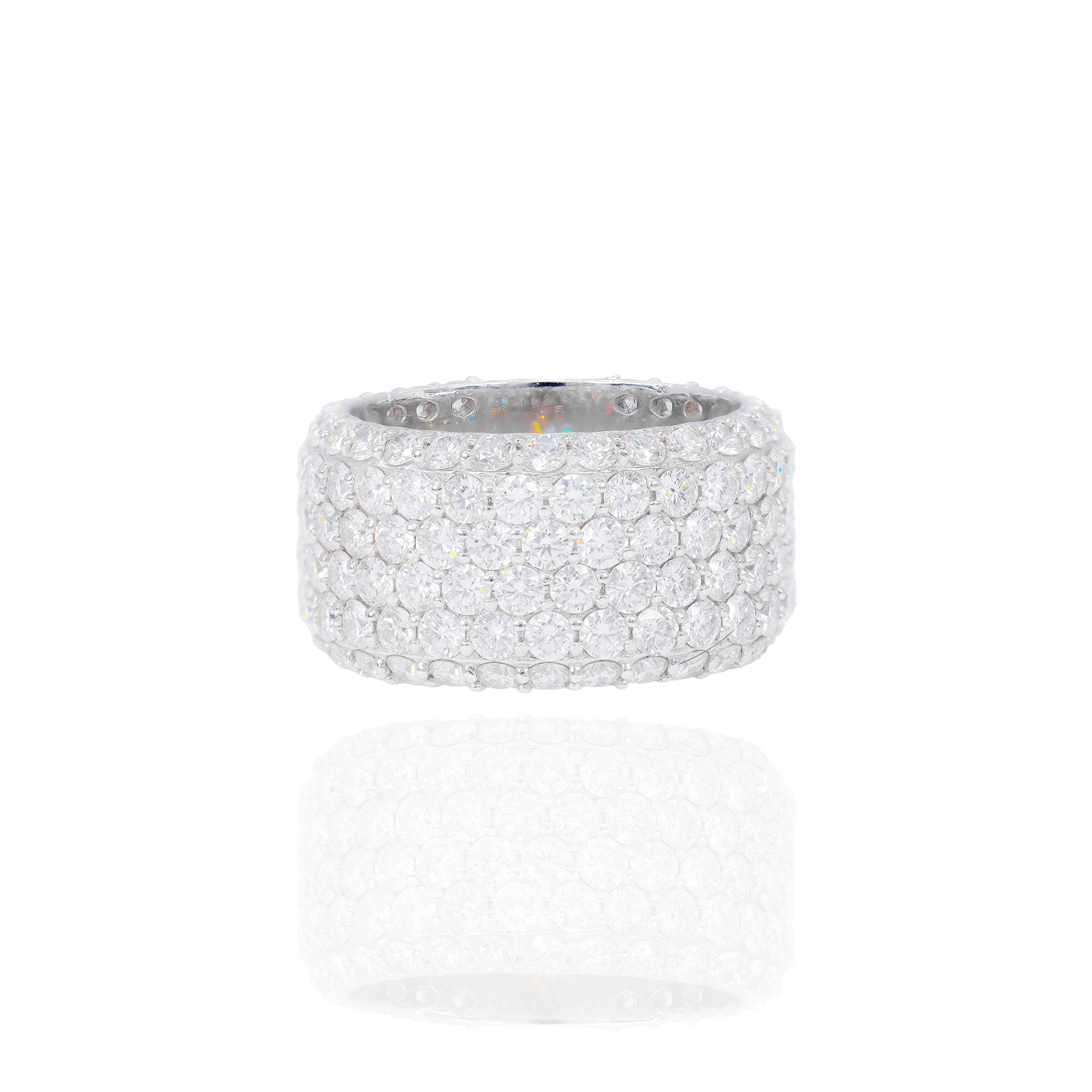 6 Row Diamond Ring