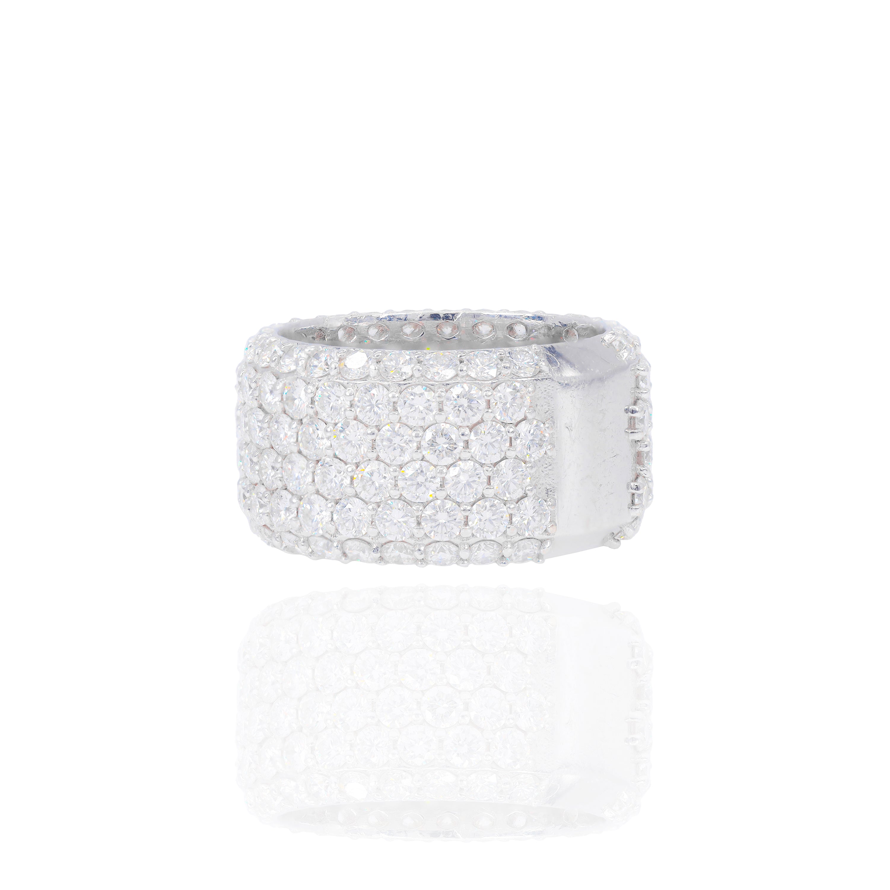 6 Row Diamond Ring