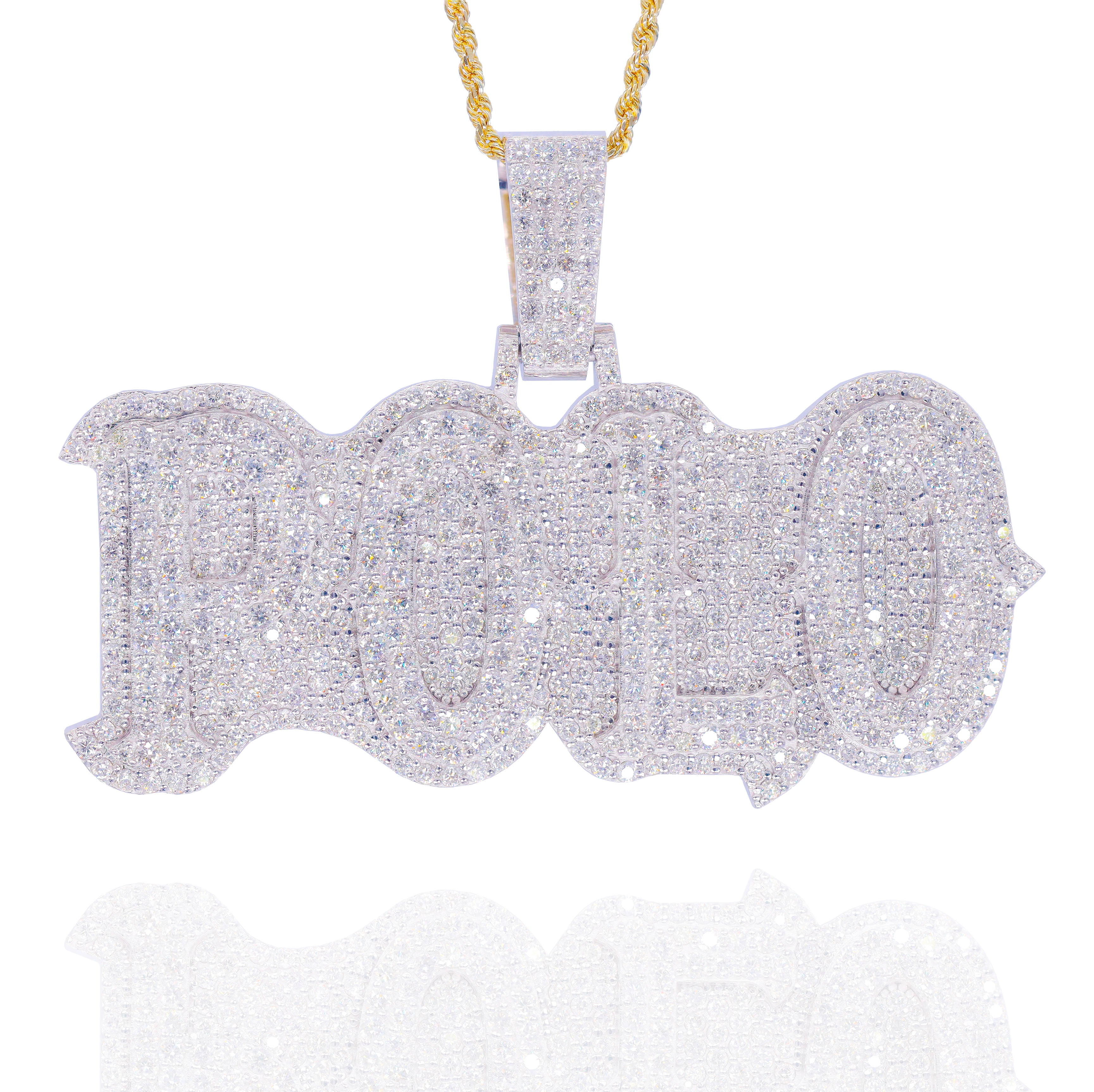 Custom Design Deposit - Double Layer Name Diamond Pendant