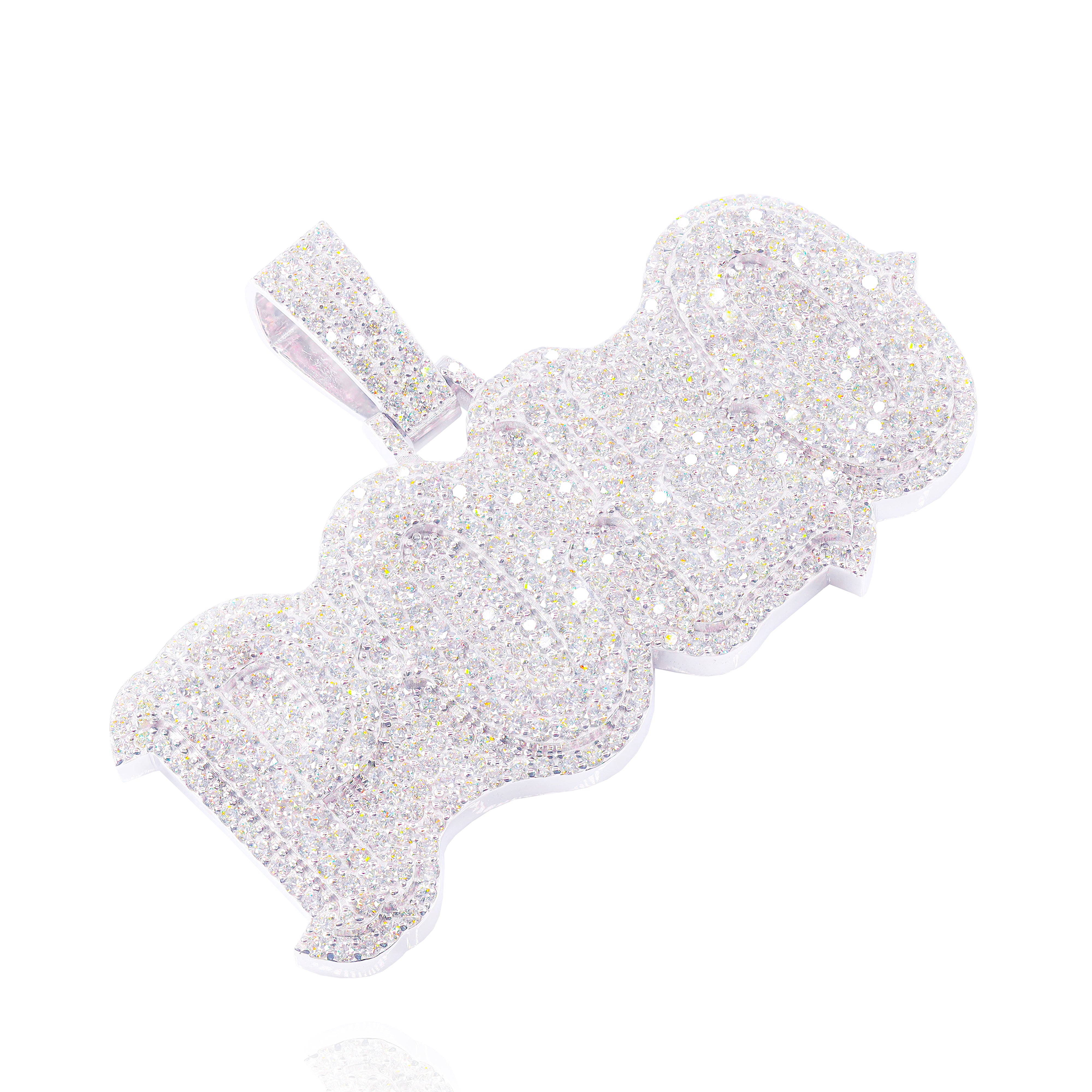 Custom Design Deposit - Double Layer Name Diamond Pendant