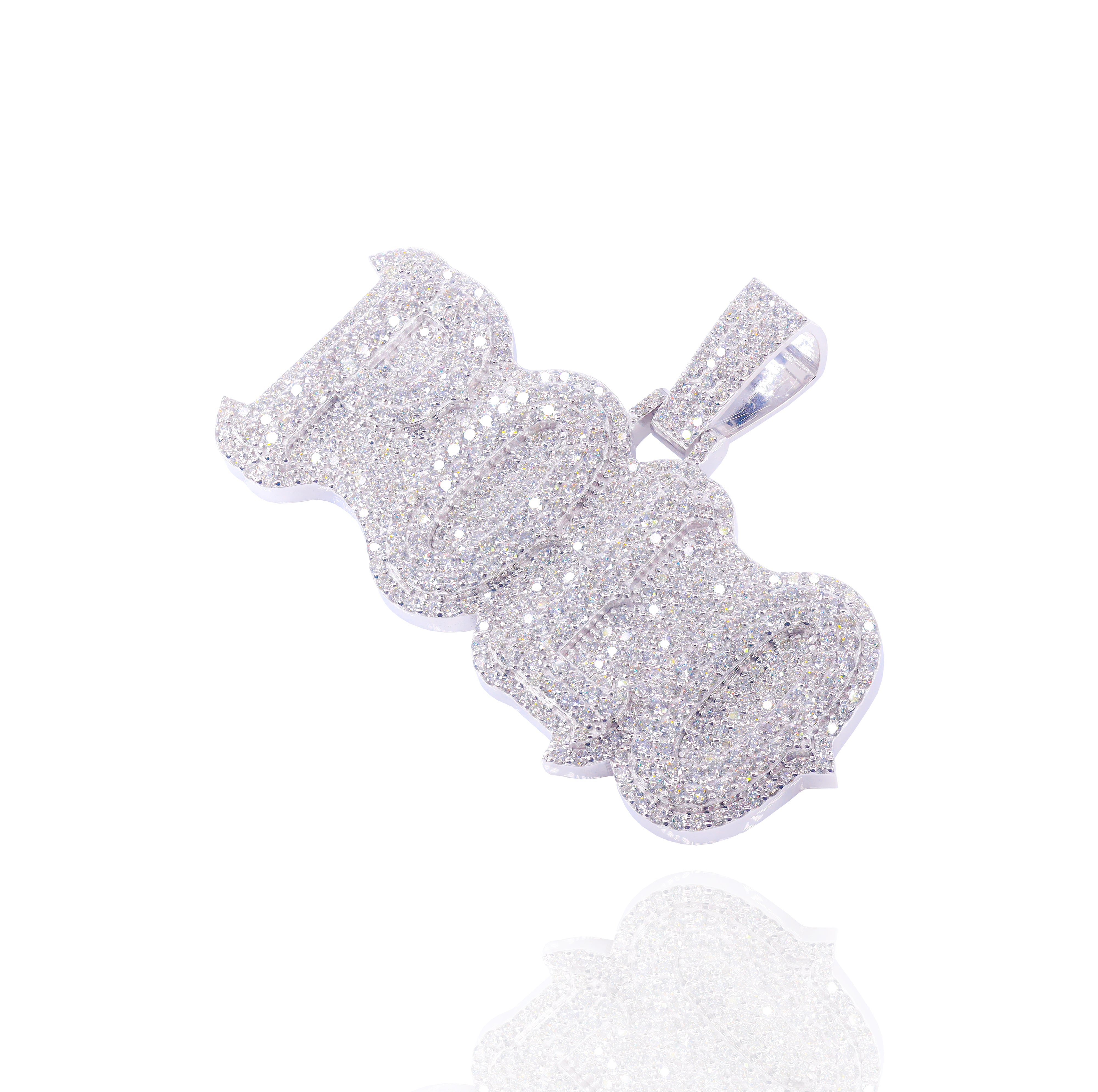 Custom Design Deposit - Double Layer Name Diamond Pendant