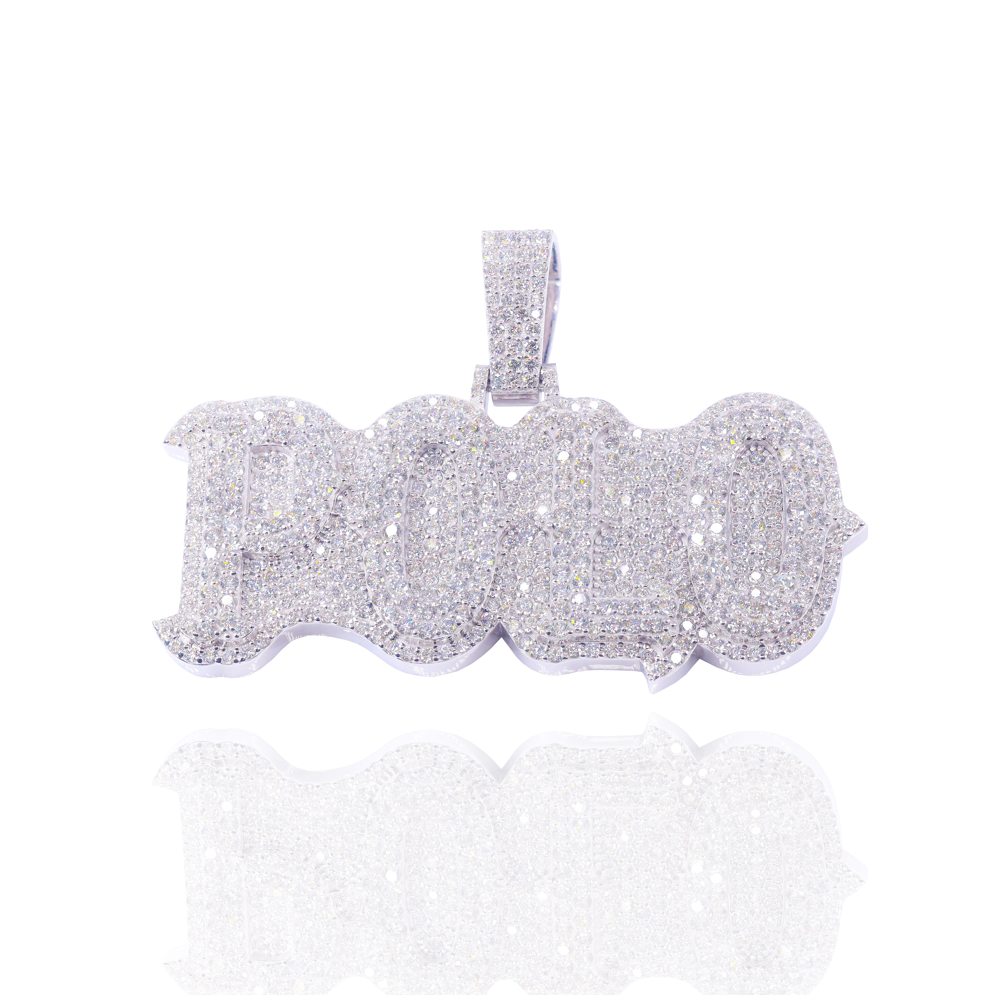 Custom Design Deposit - Double Layer Name Diamond Pendant