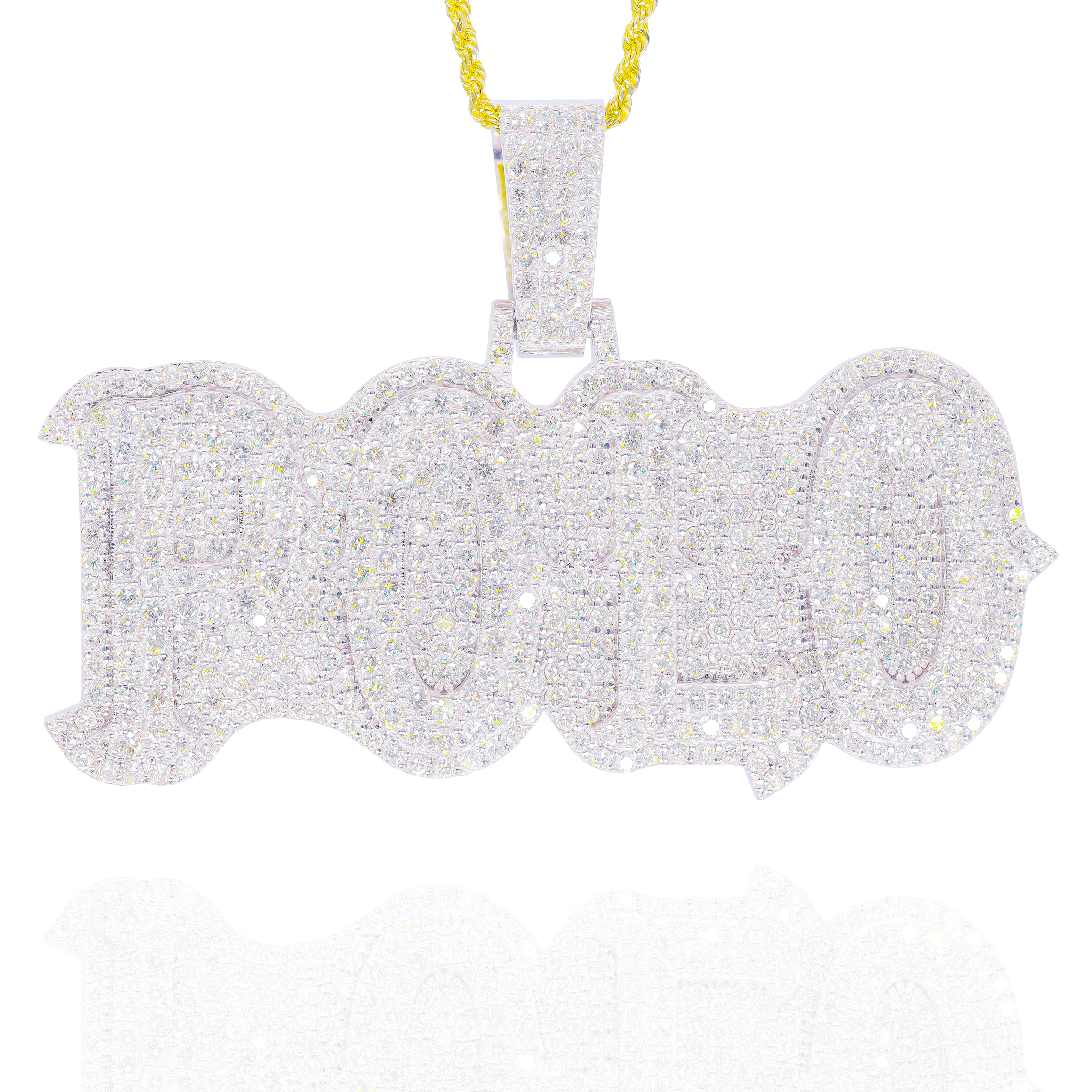 Custom Design Deposit - Double Layer Name Diamond Pendant