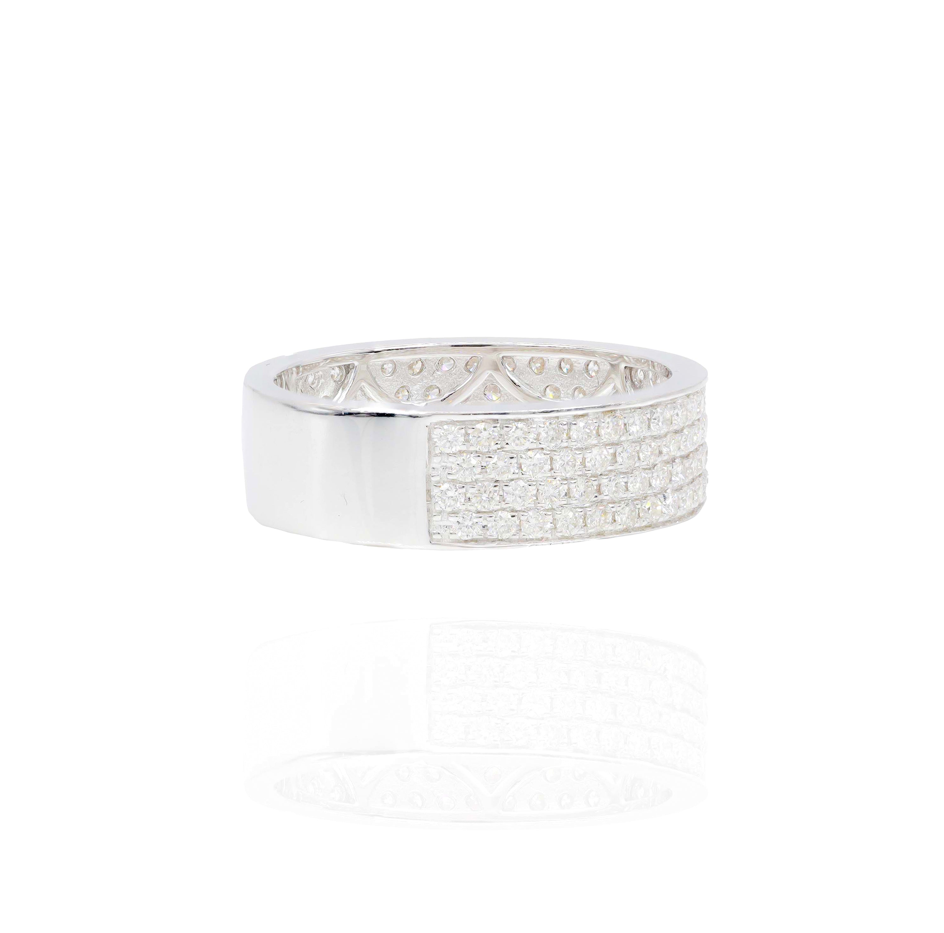 4 Row Diamond Ring Band