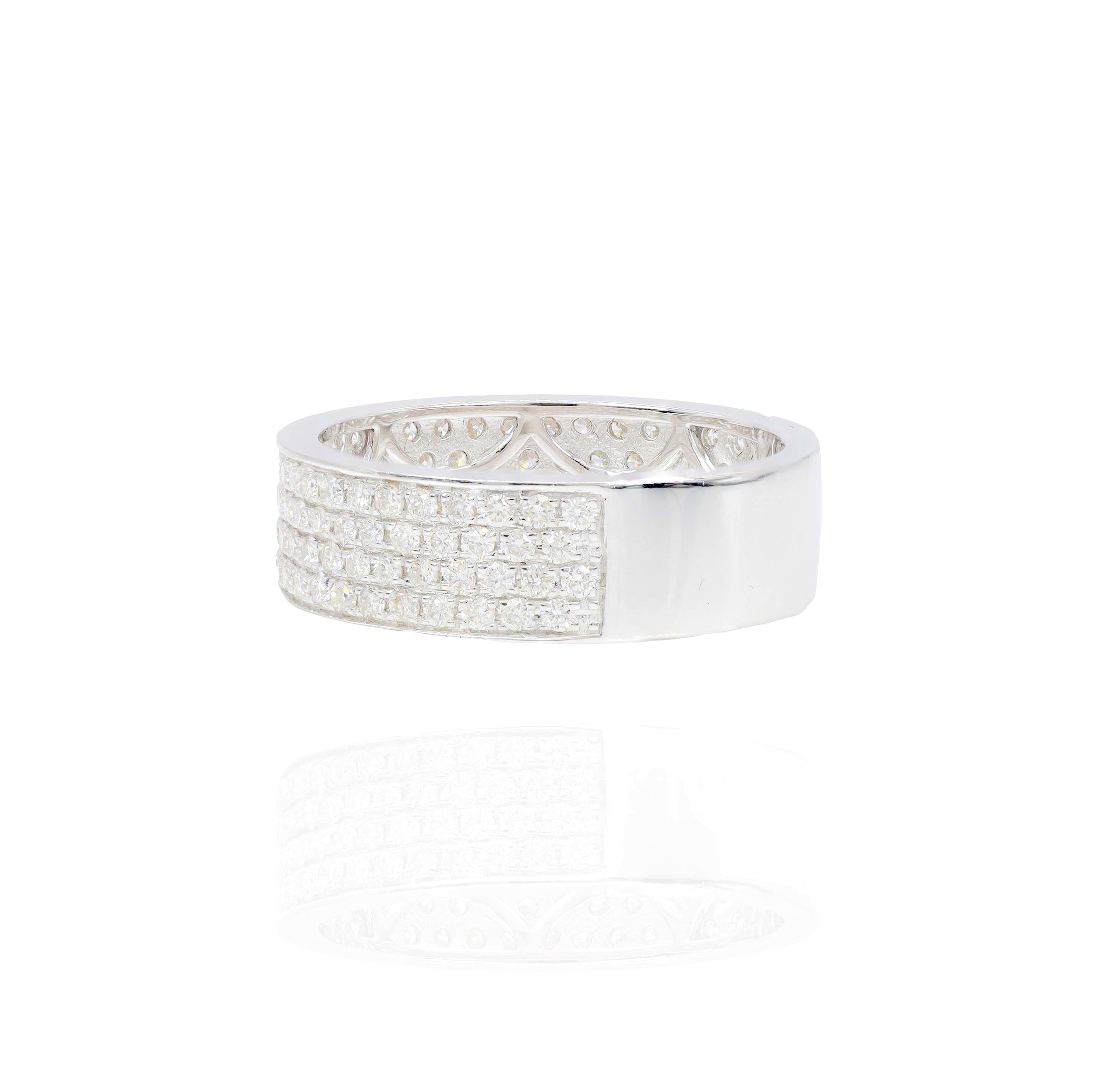 4 Row Diamond Ring Band