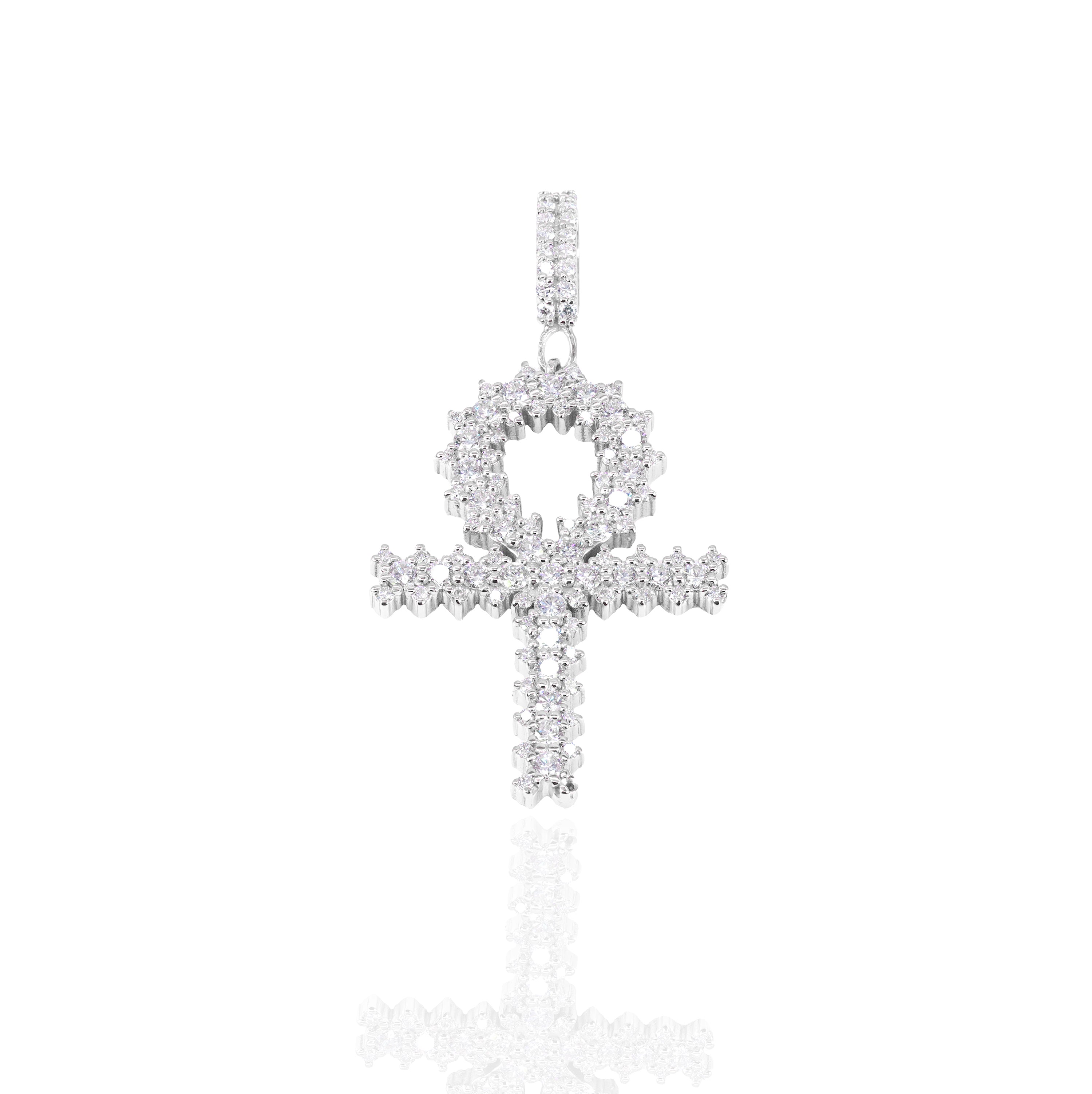 Jagged Diamond Ankh Pendant