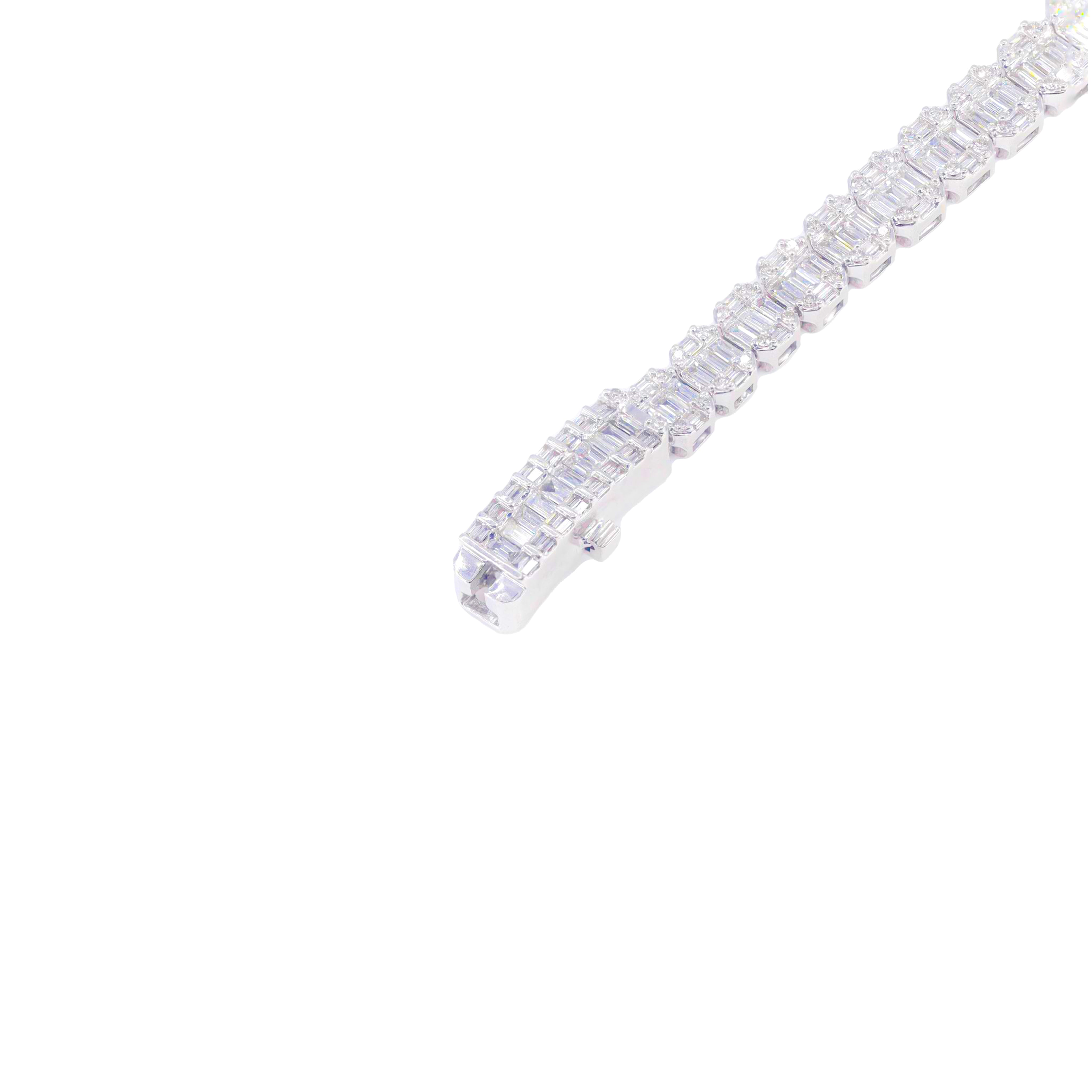 Graduating Baguette & Round Diamond Bracelet