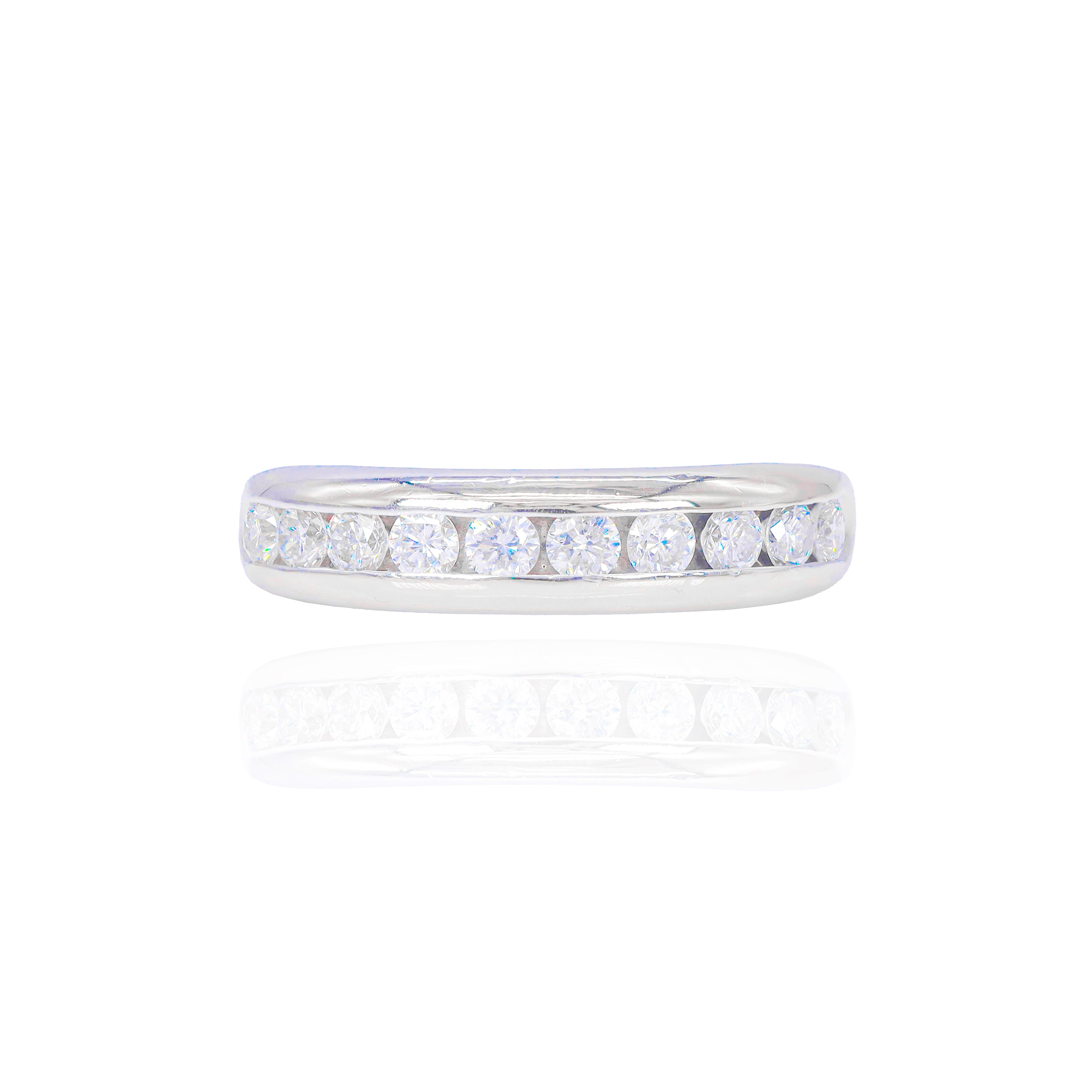 One Row Diamond Band