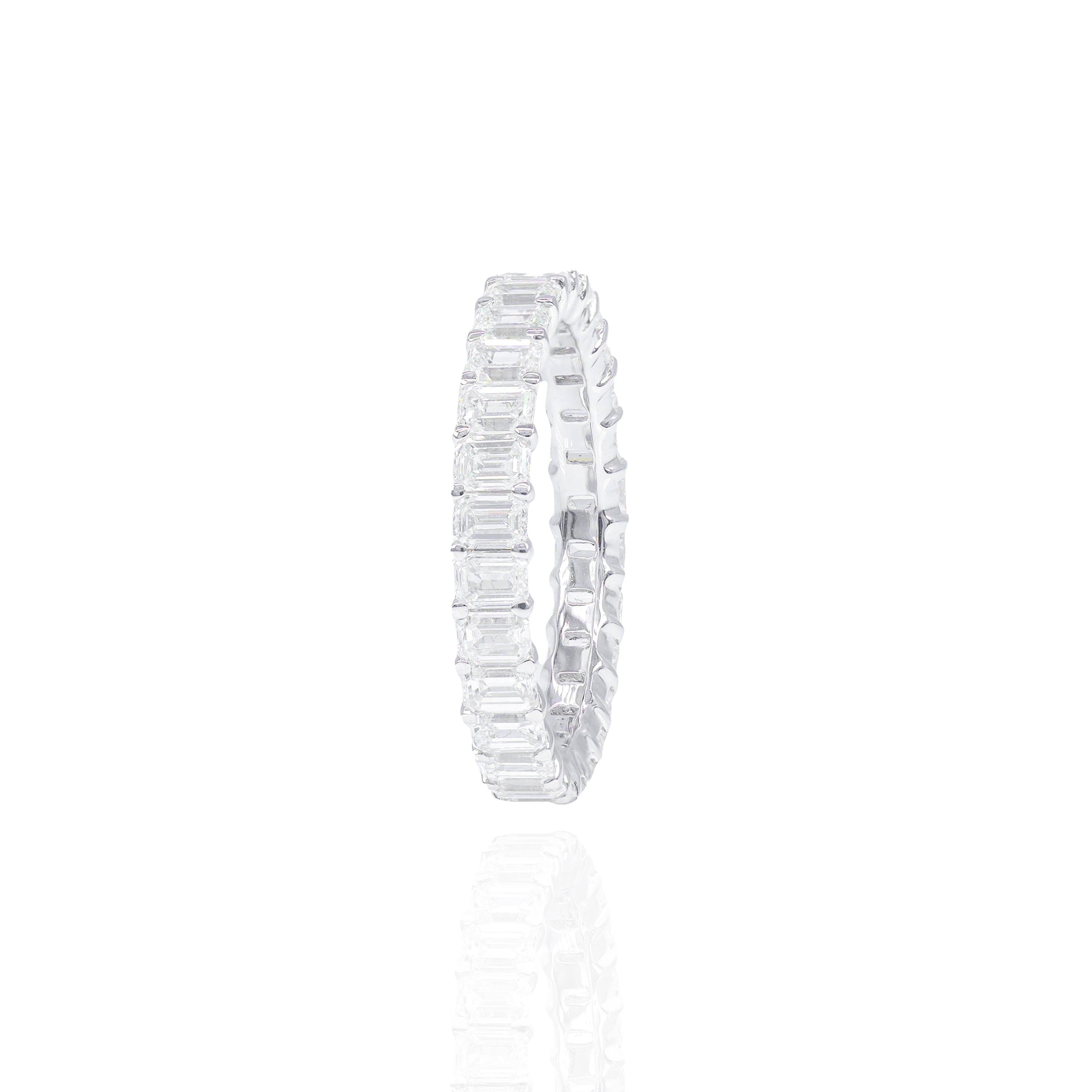 Emerald Cut Diamond Eternity Band