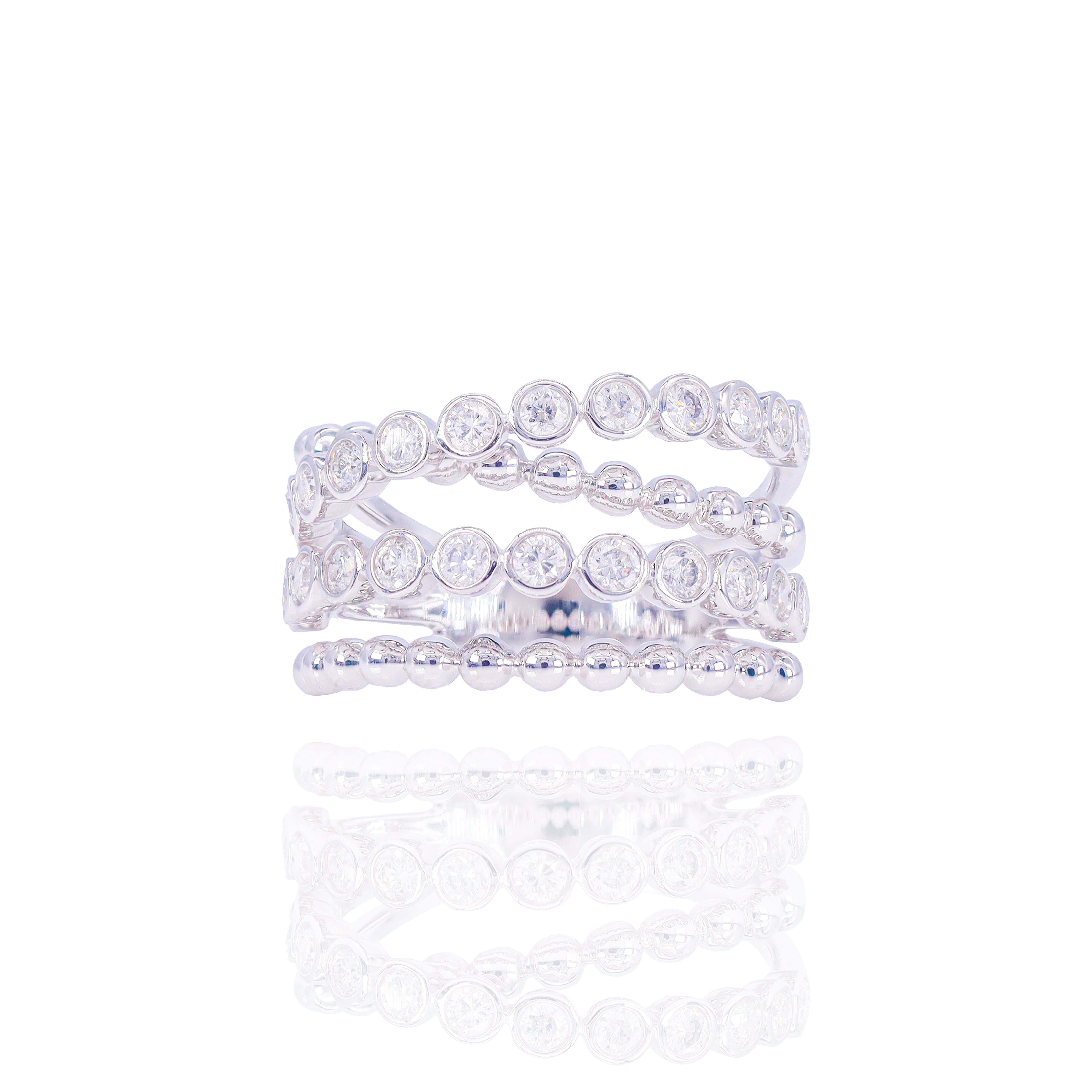 OverLay Multi-Band Diamond Ring