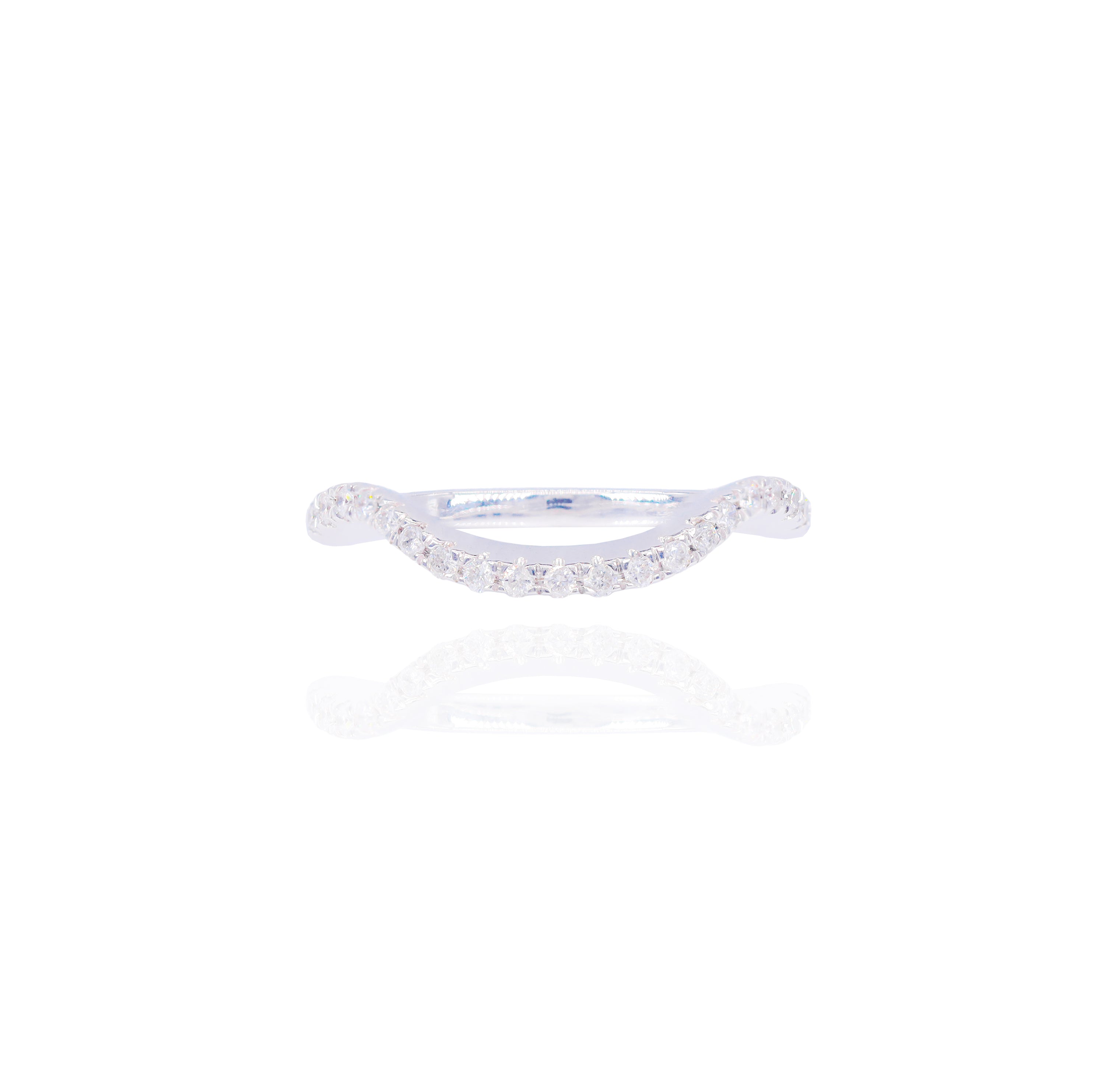 Princess Shape Round Diamond Engagement Ring with Halo & Band