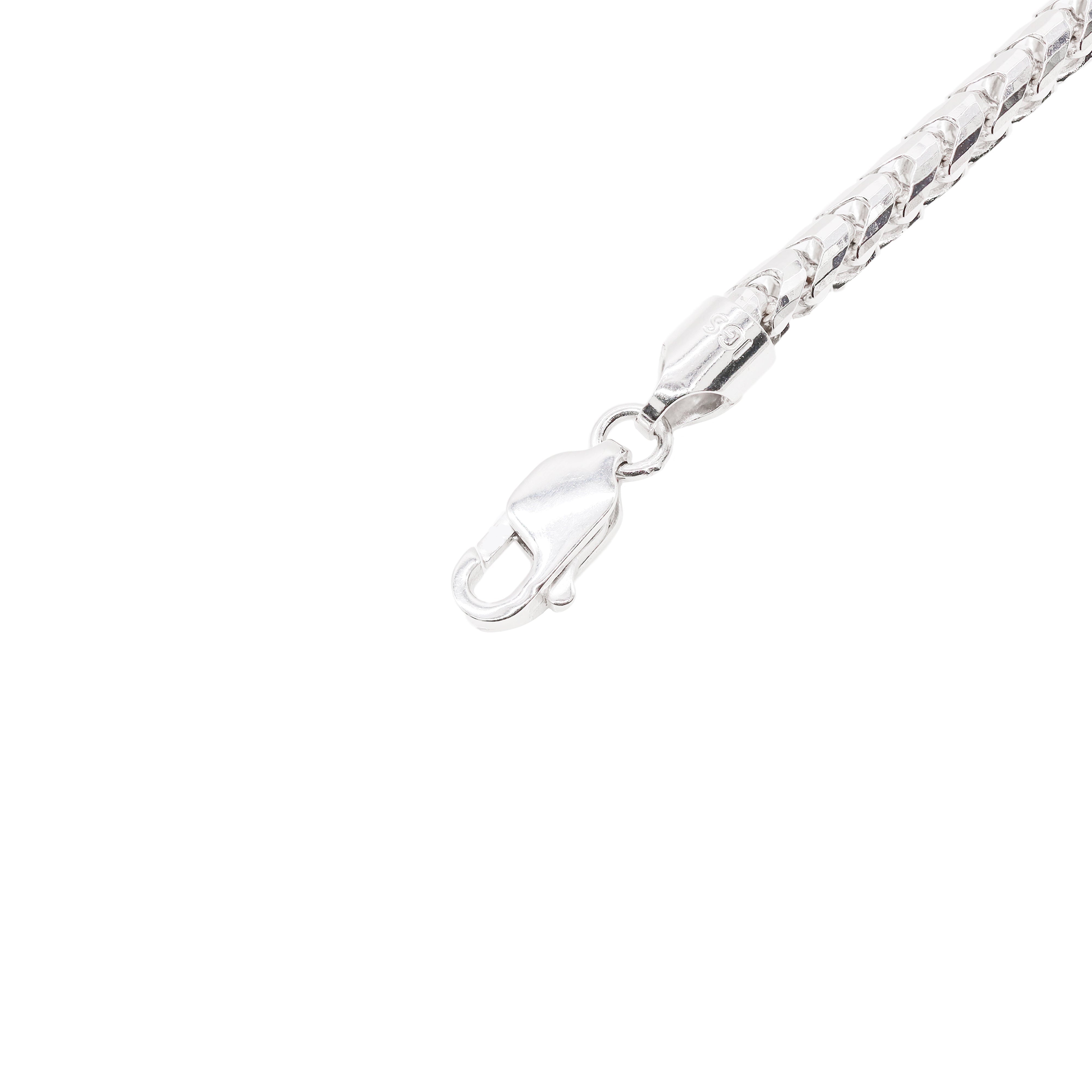10KT Solid Rounded Franco White Gold Chain