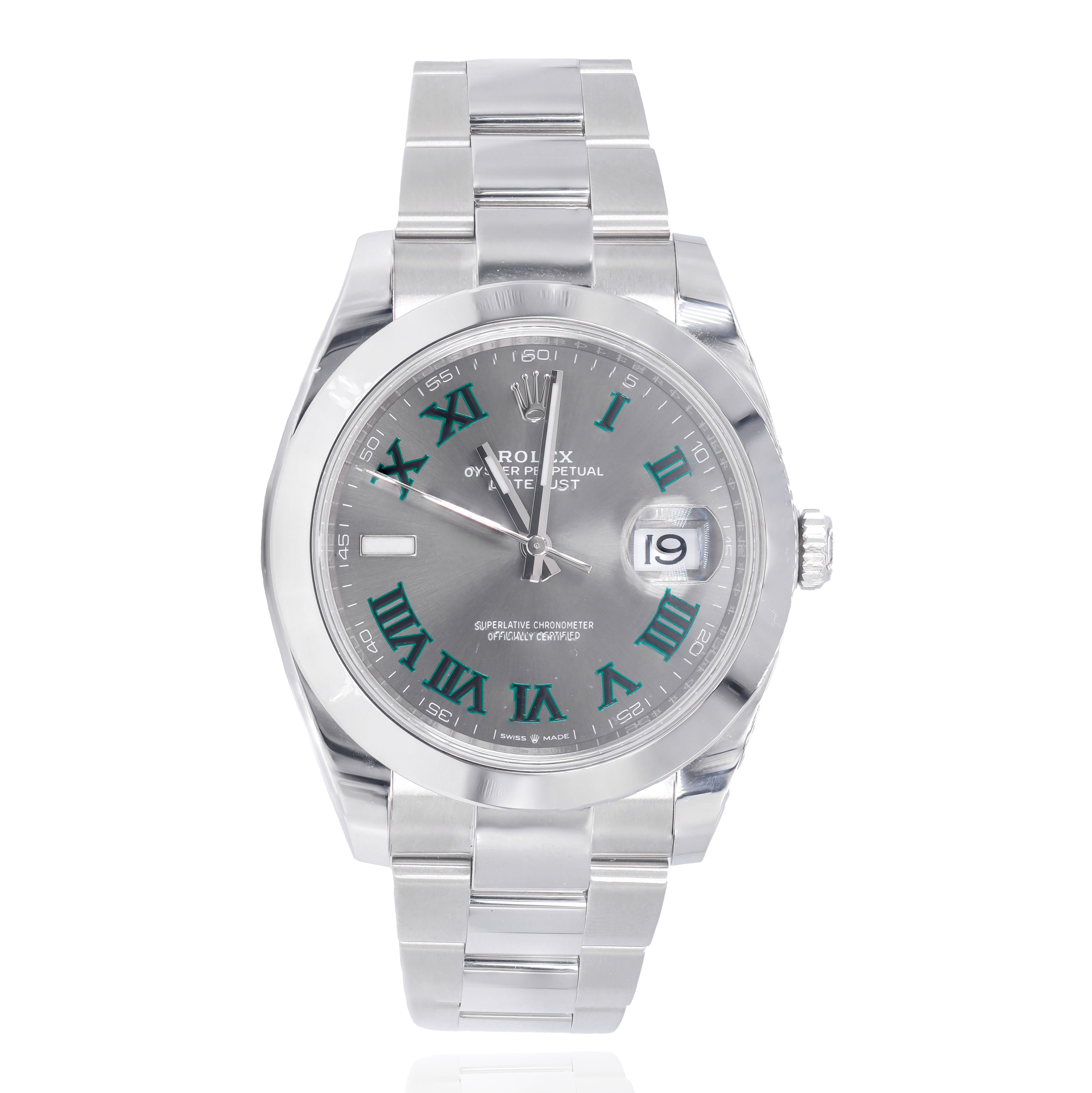 Rolex 126300 Datejust 41mm Steel Slate "Wimbledon" Dial