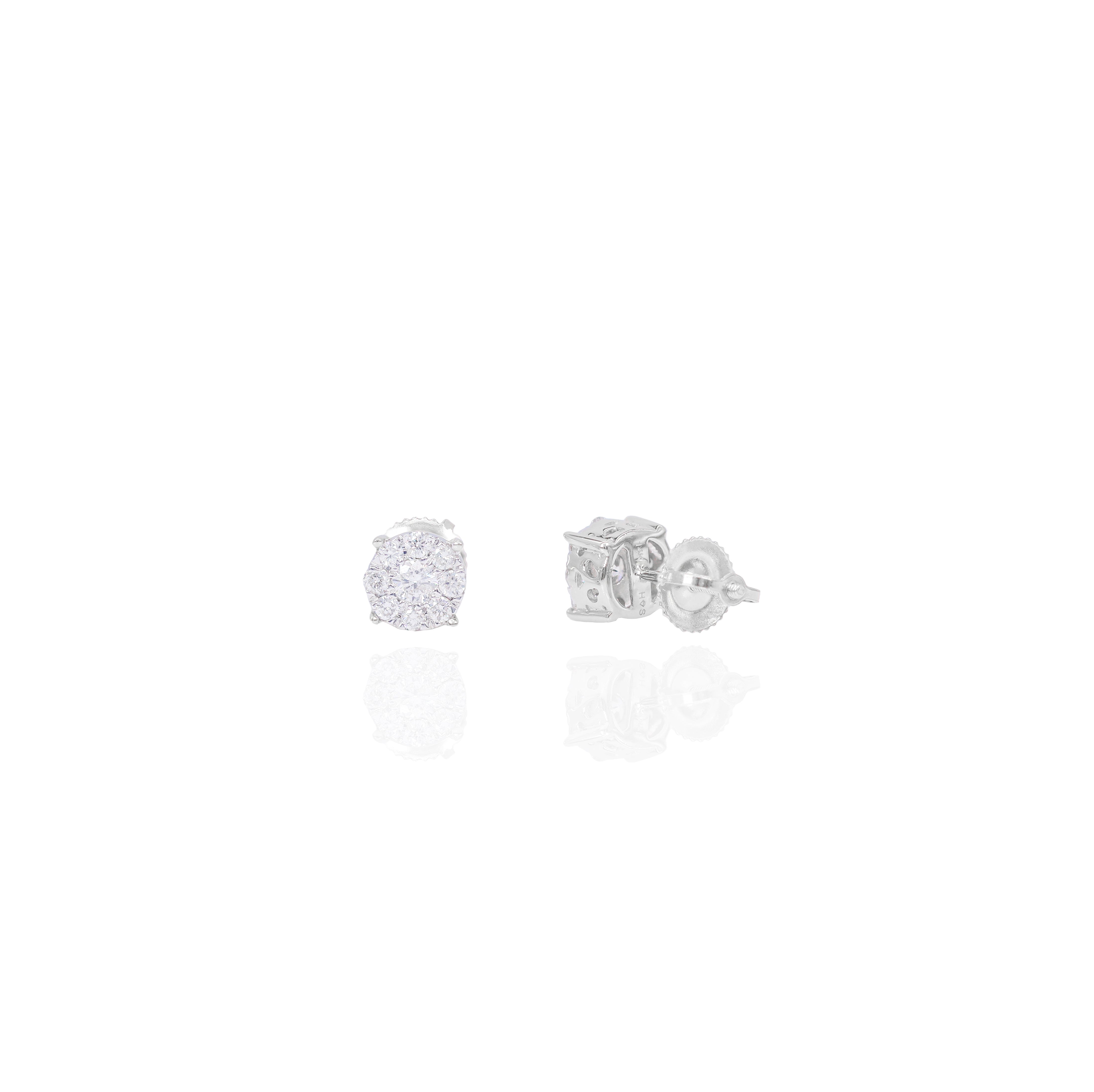 Multiple Sizes Diamond Cluster Earrings