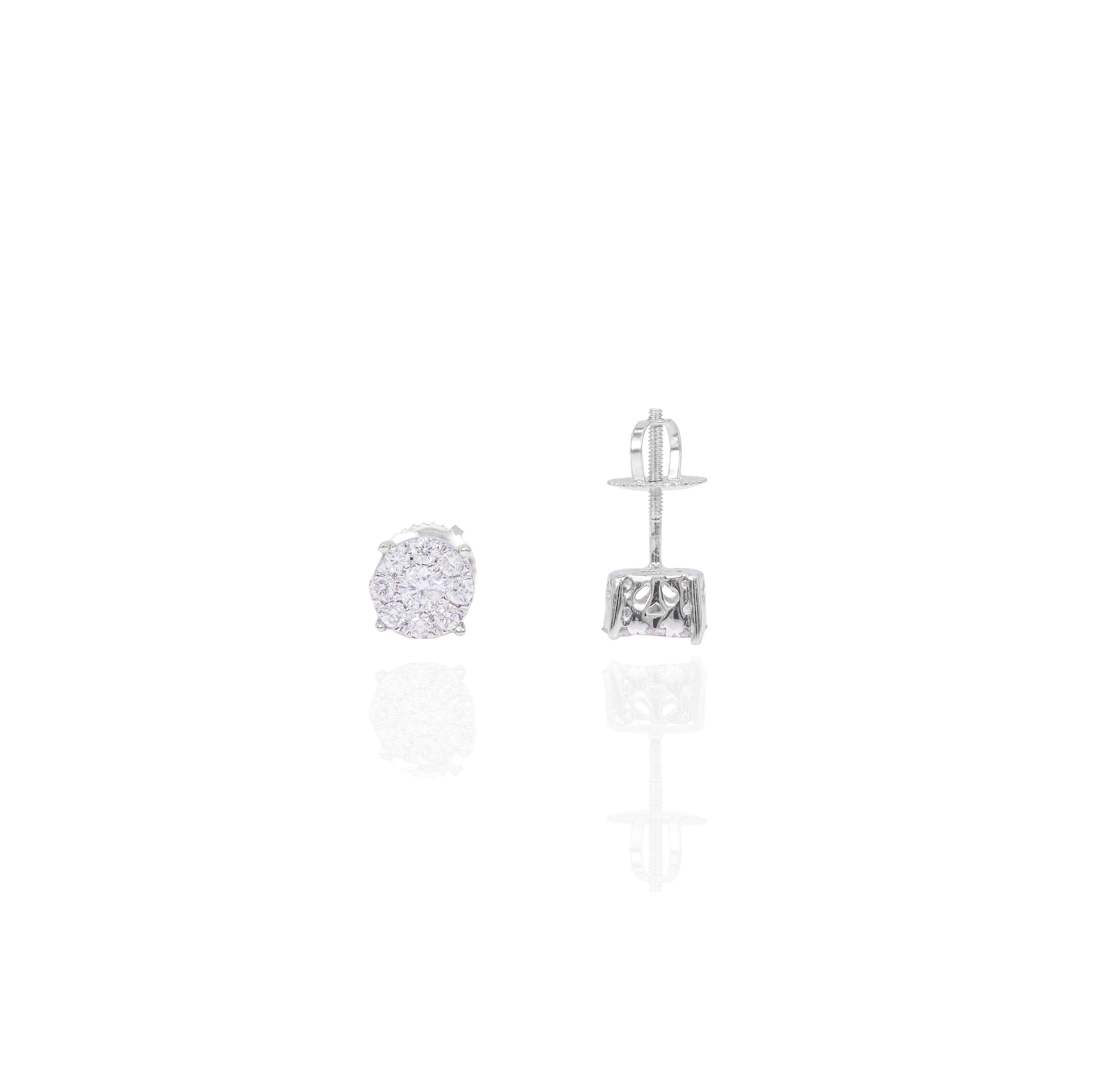 Multiple Sizes Diamond Cluster Earrings