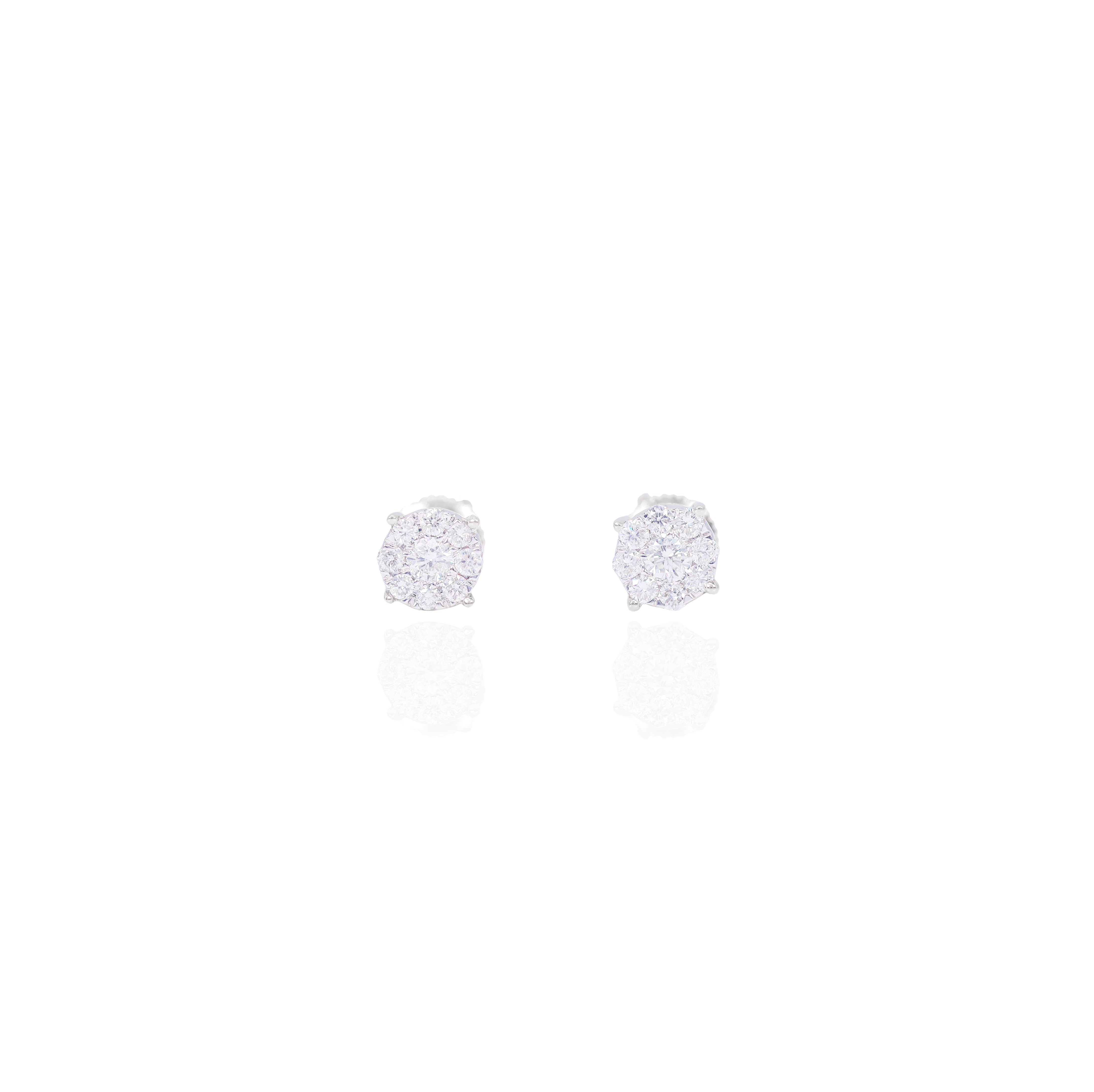 Multiple Sizes Diamond Cluster Earrings