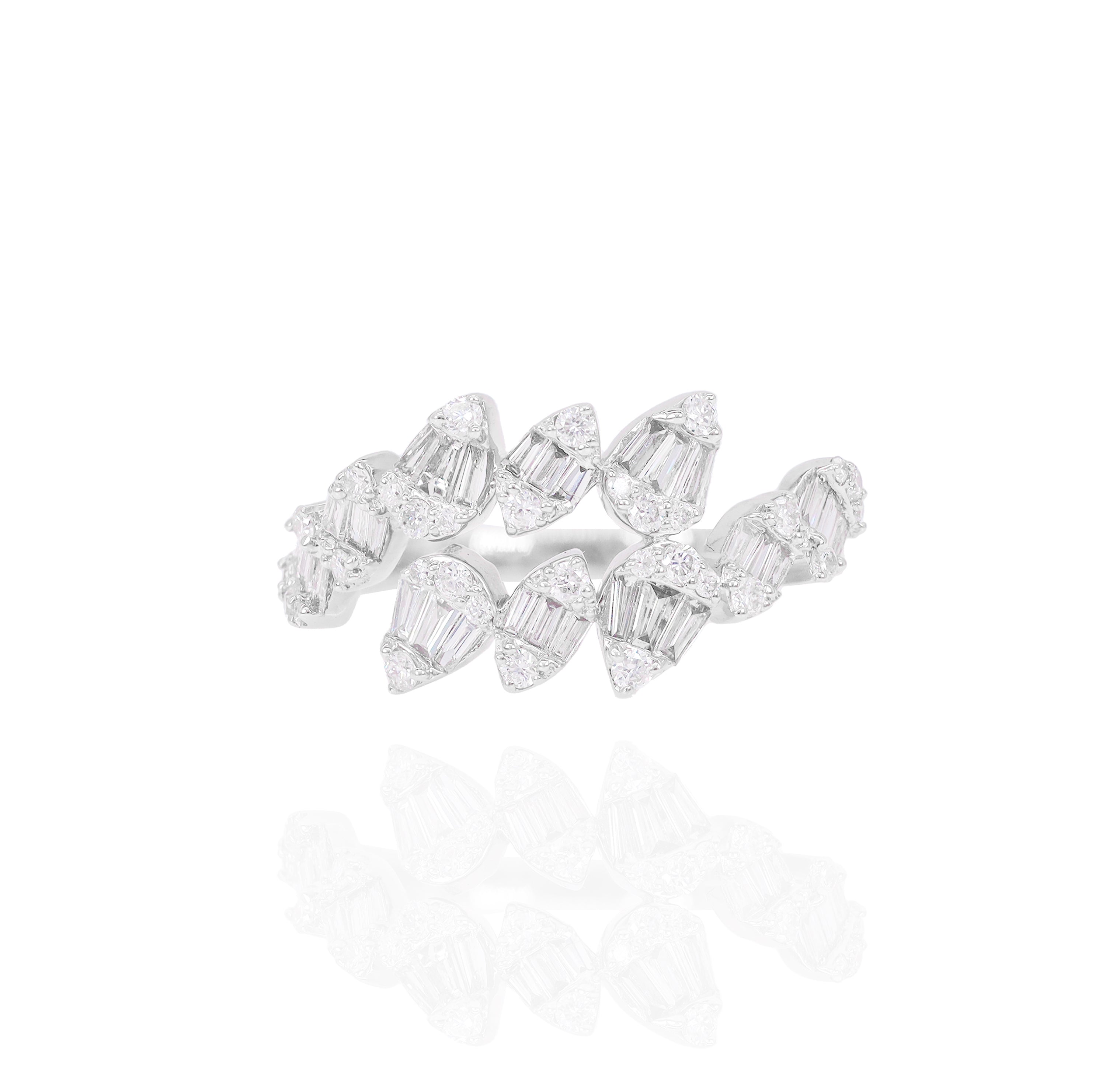 Pear Shape Diamond Cluster Ring Band