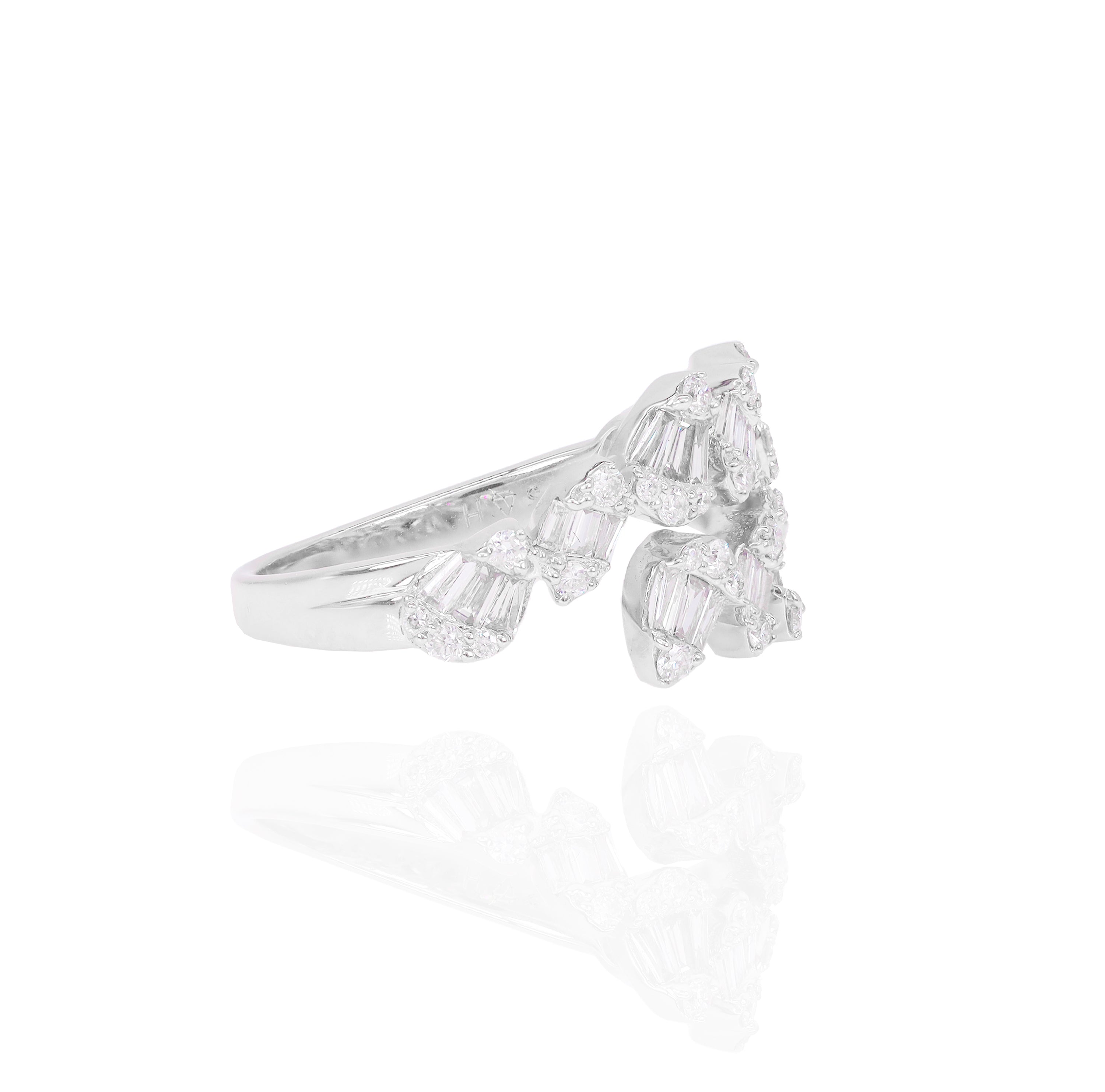 Pear Shape Diamond Cluster Ring Band