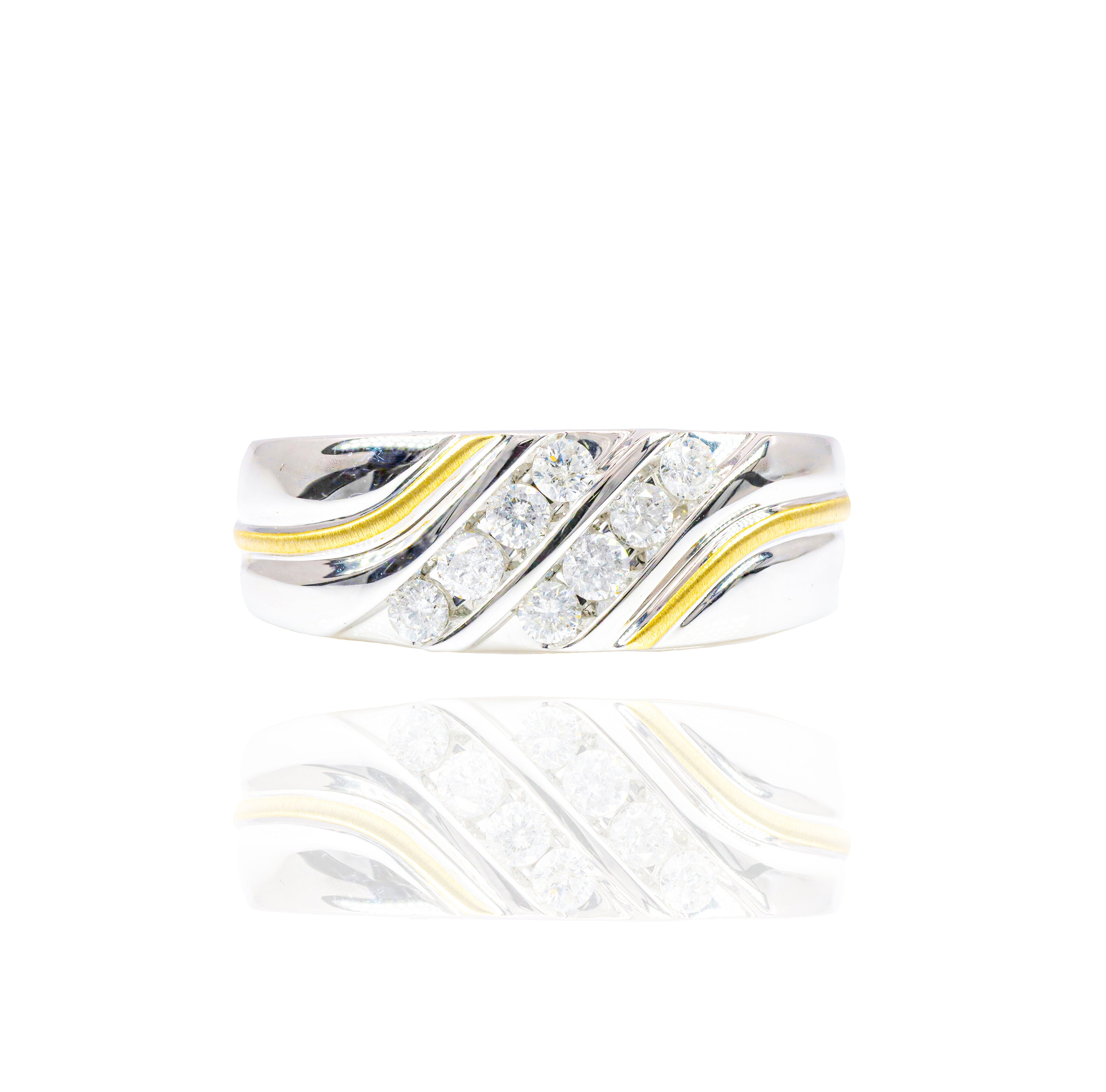 2 Row Round Diamond Band