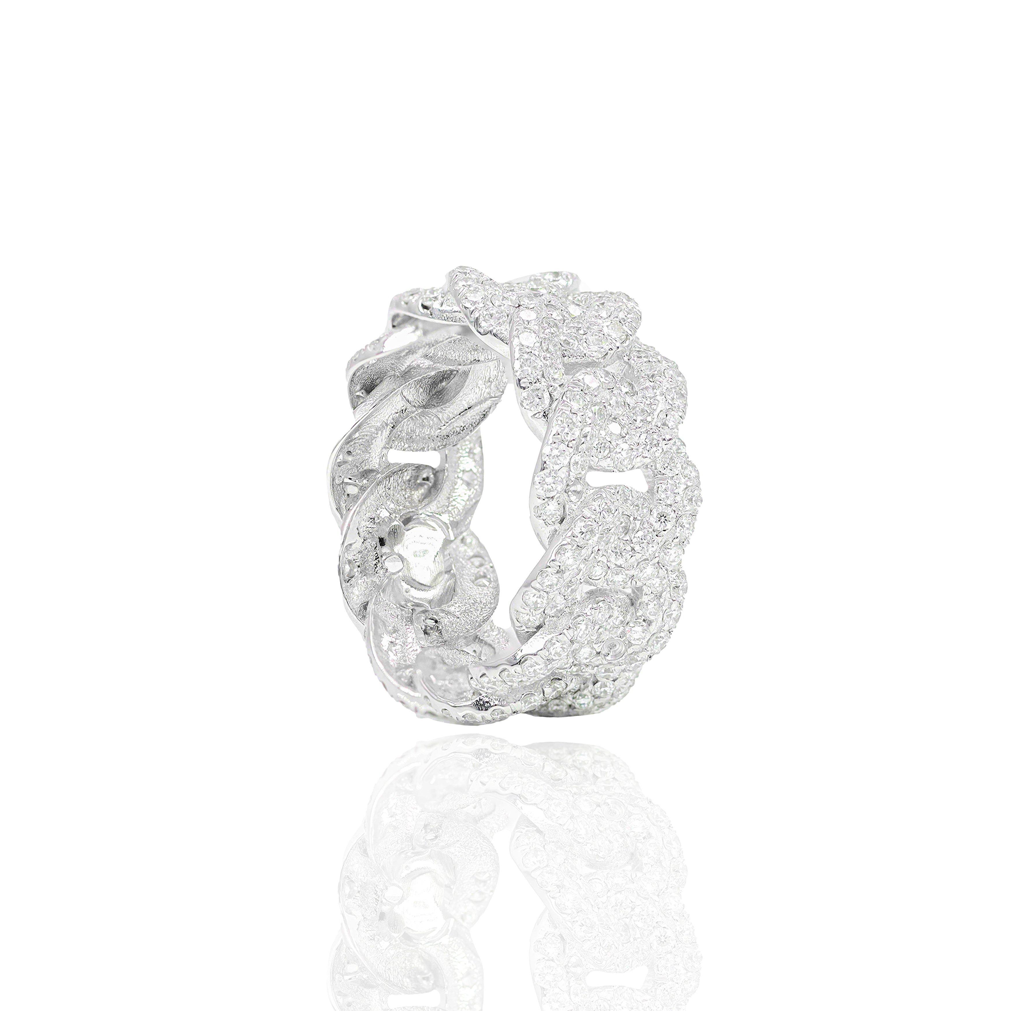 Diamond Cuban Eternity Ring