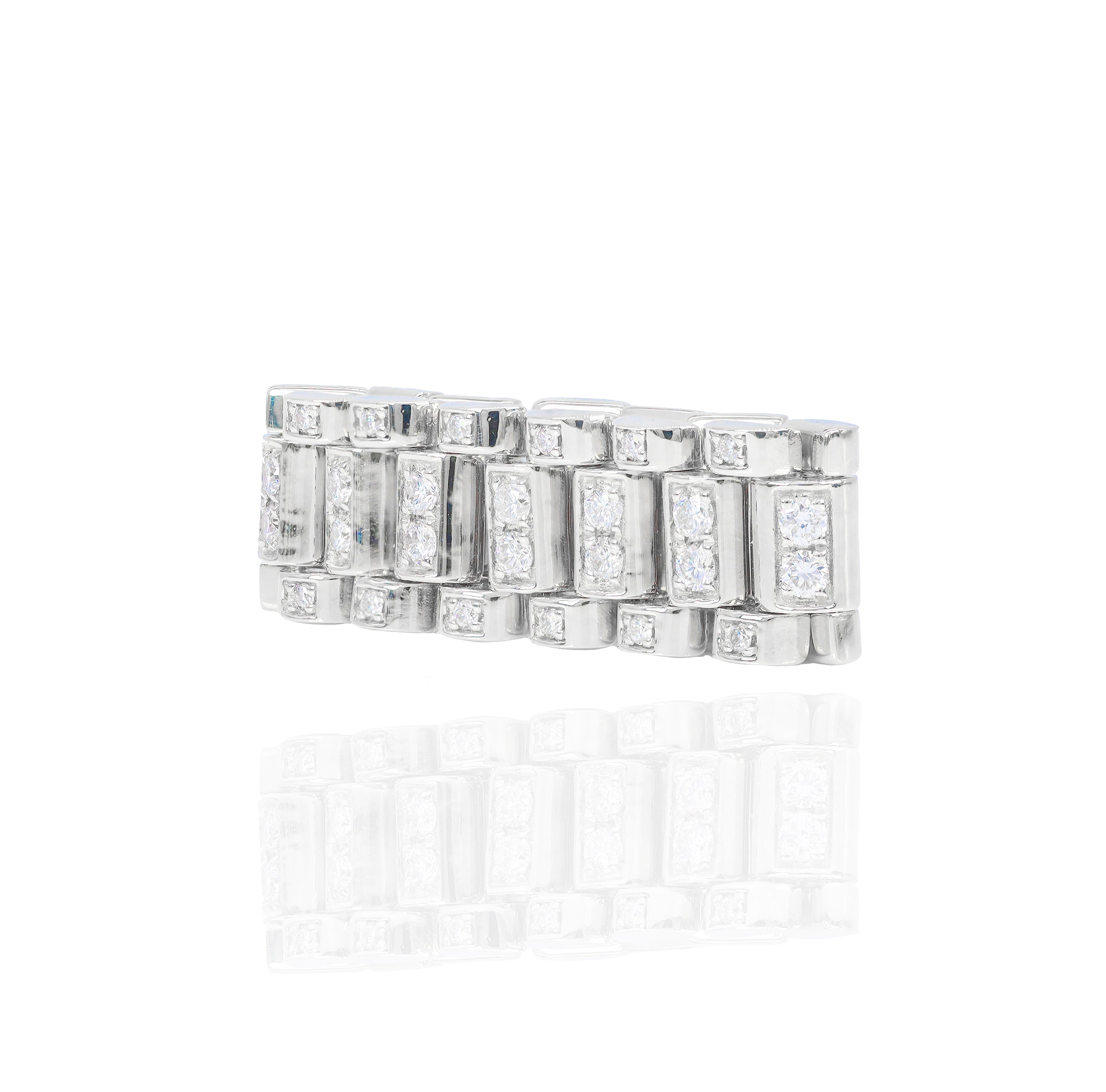 Diamond Rollie Link Ring