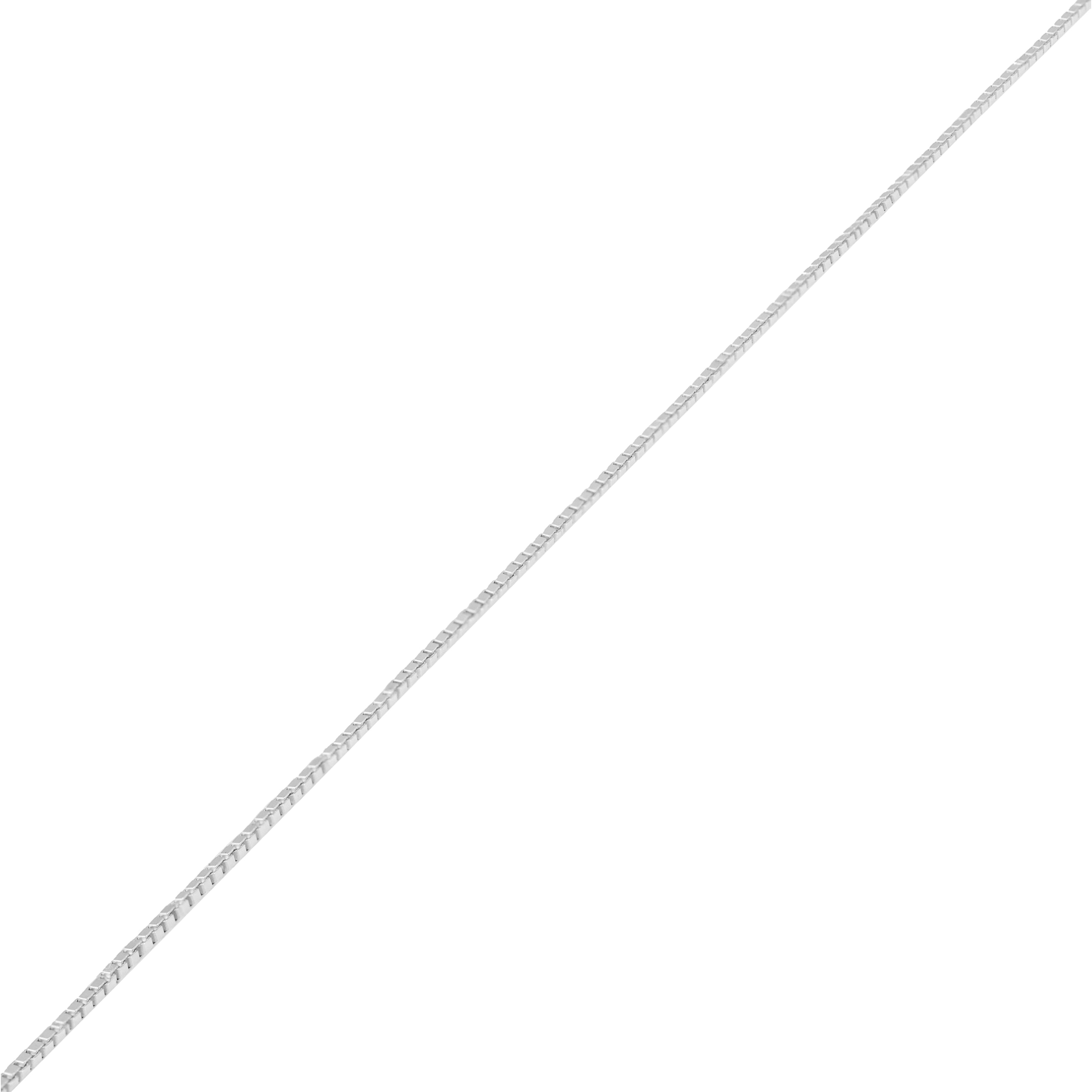 14KT Box Style White Gold Chain