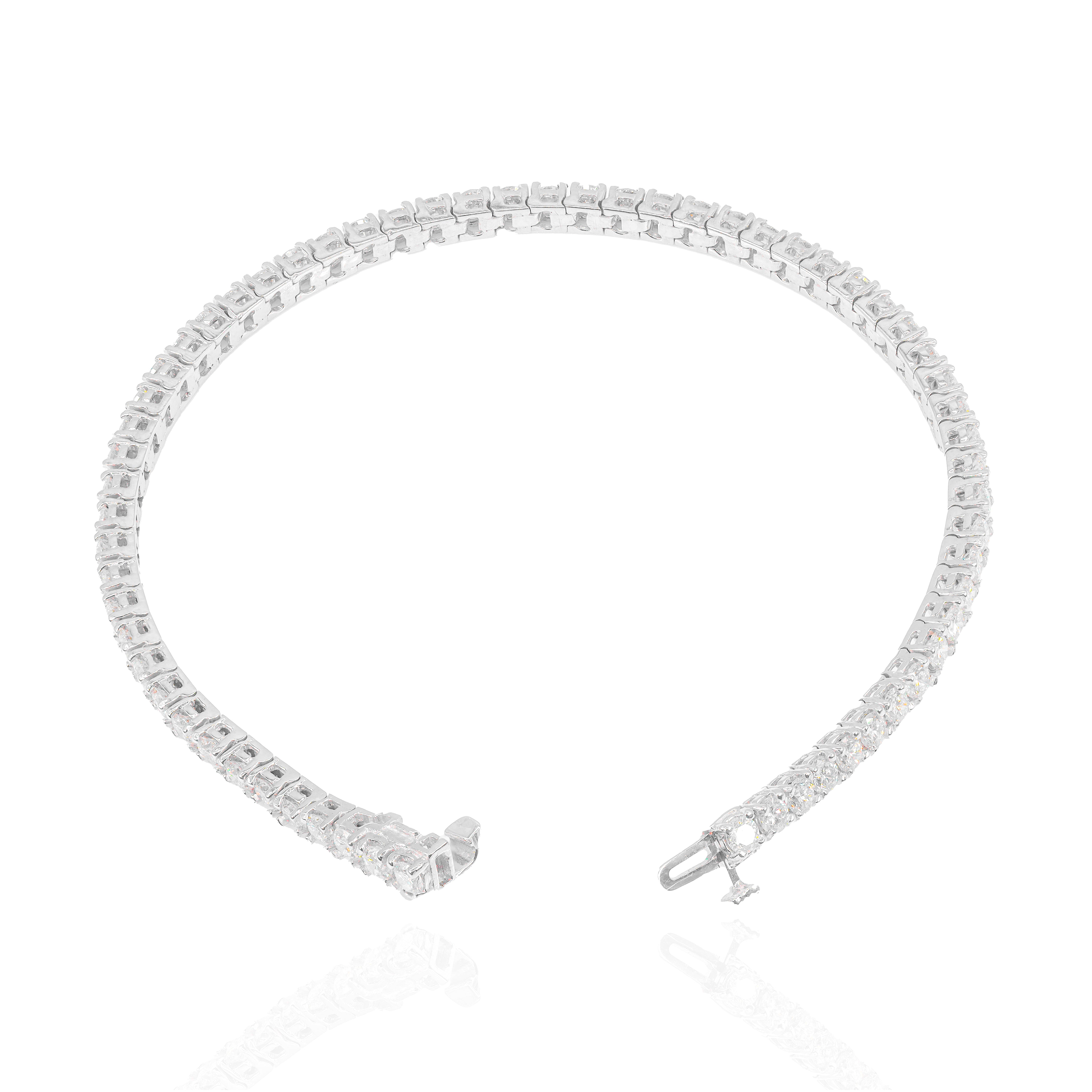 10-Pointer White Gold Diamond Tennis Bracelet