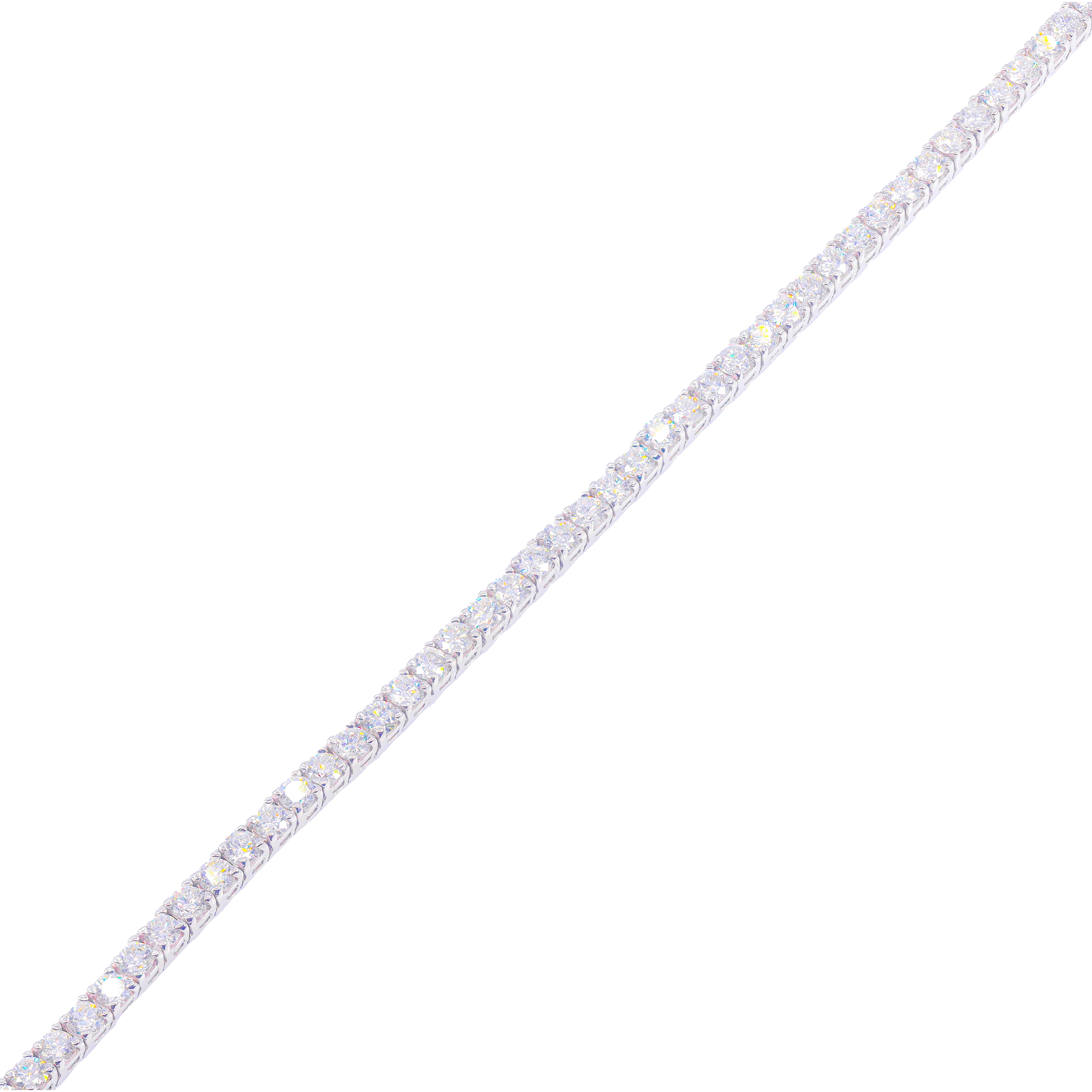 10-Pointer White Gold Diamond Tennis Bracelet
