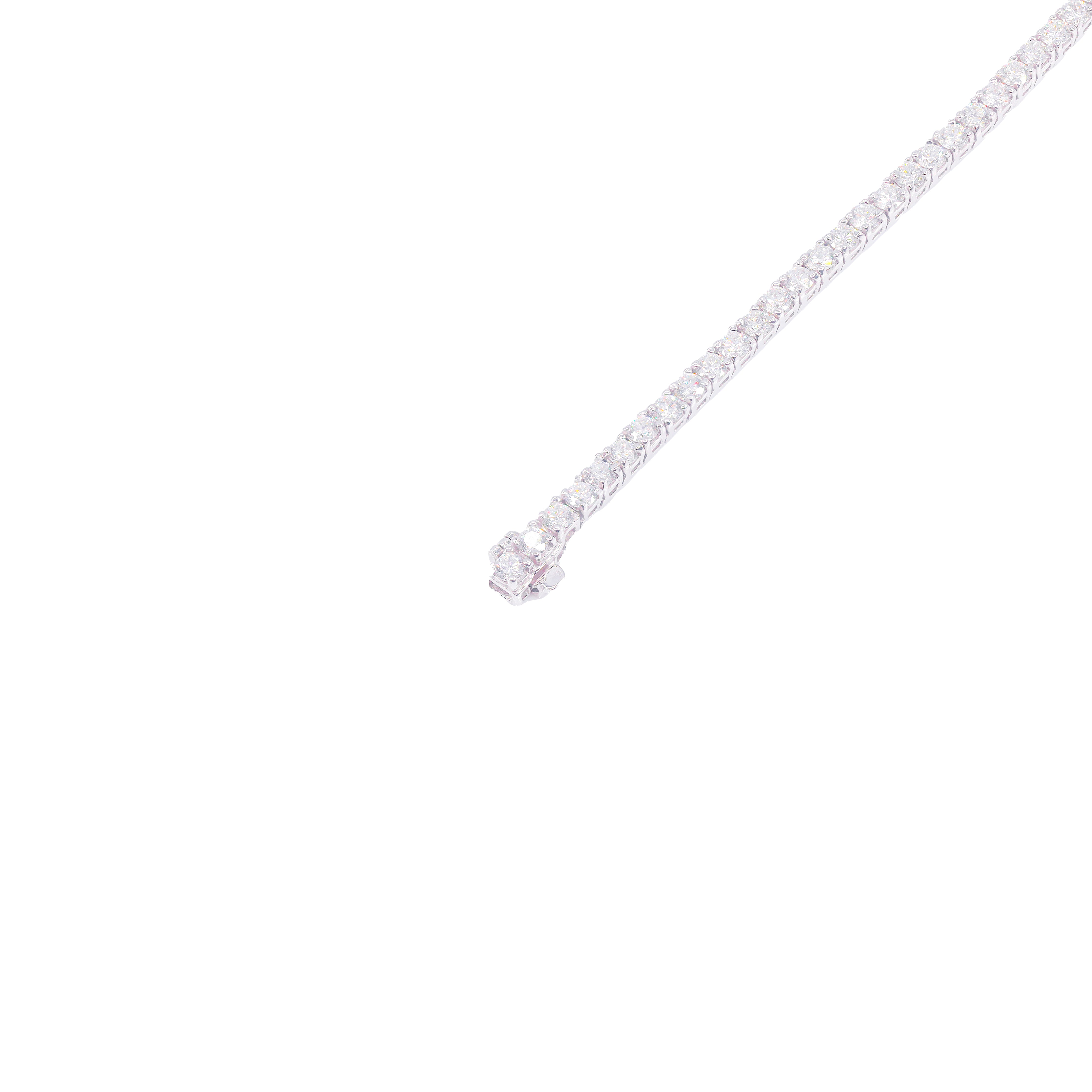 10-Pointer White Gold Diamond Tennis Bracelet