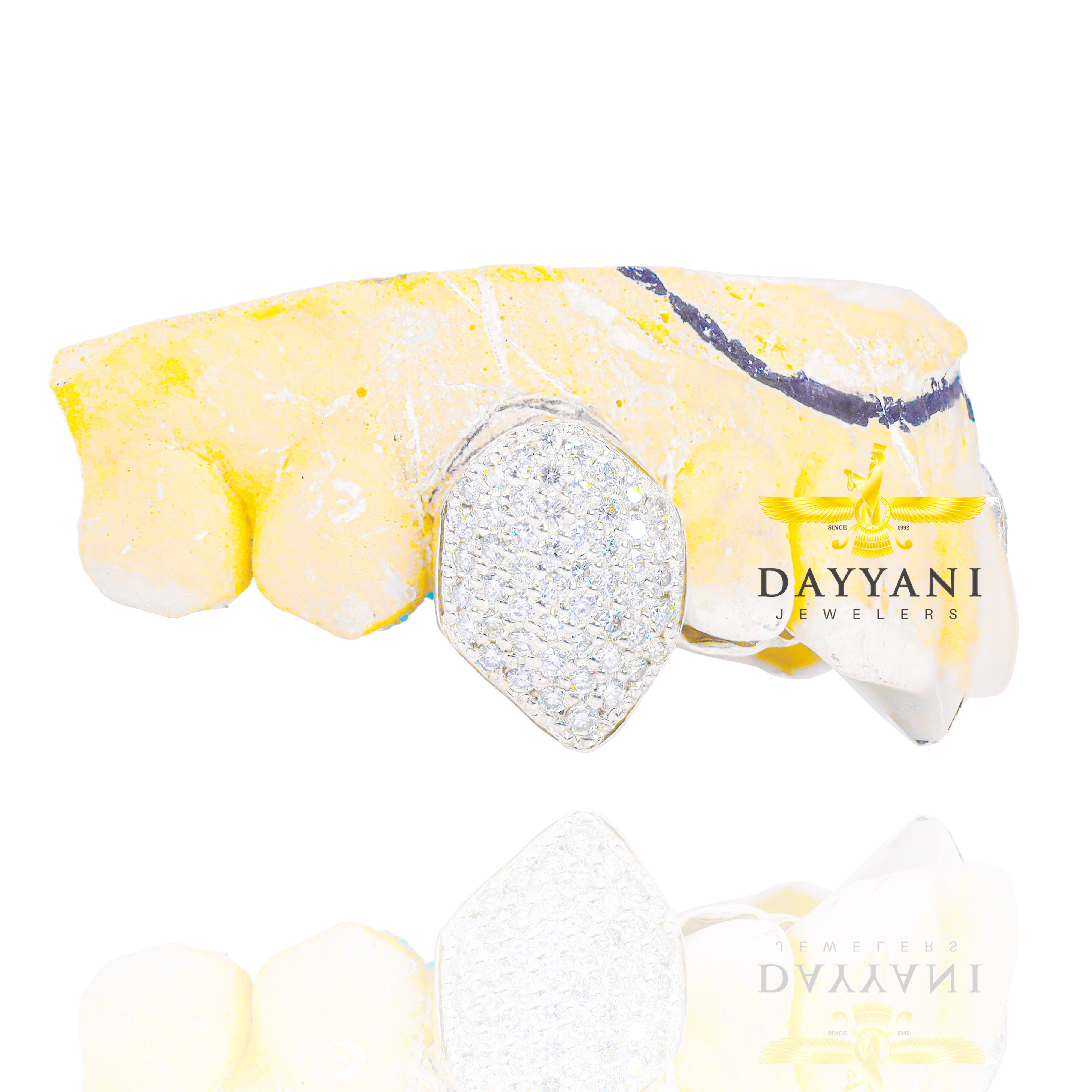 Custom 2 Teeth Diamond Fang Teeth Grillz