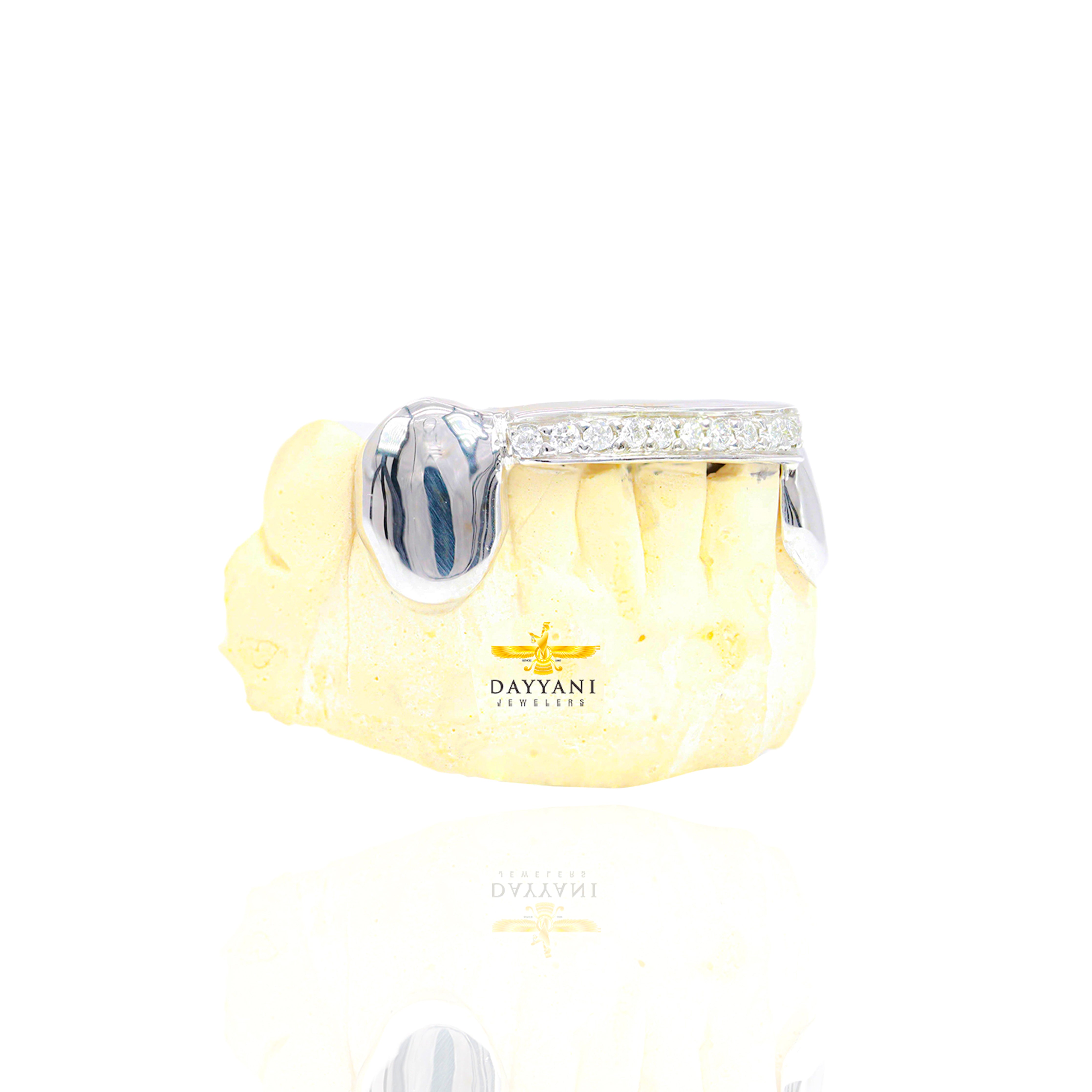 Custom One Row Diamond Bar Gold Grillz