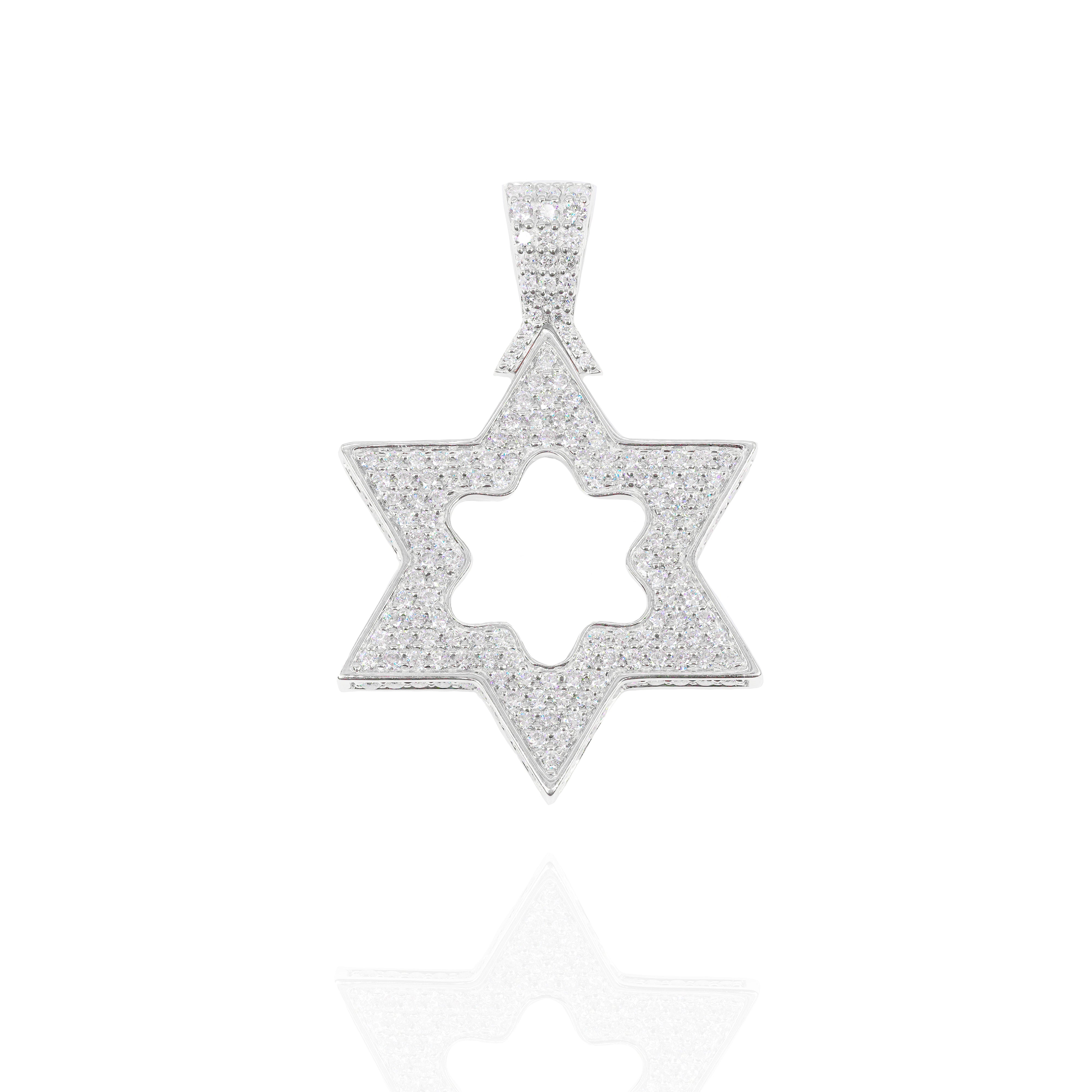 Star of David Diamond Pendant