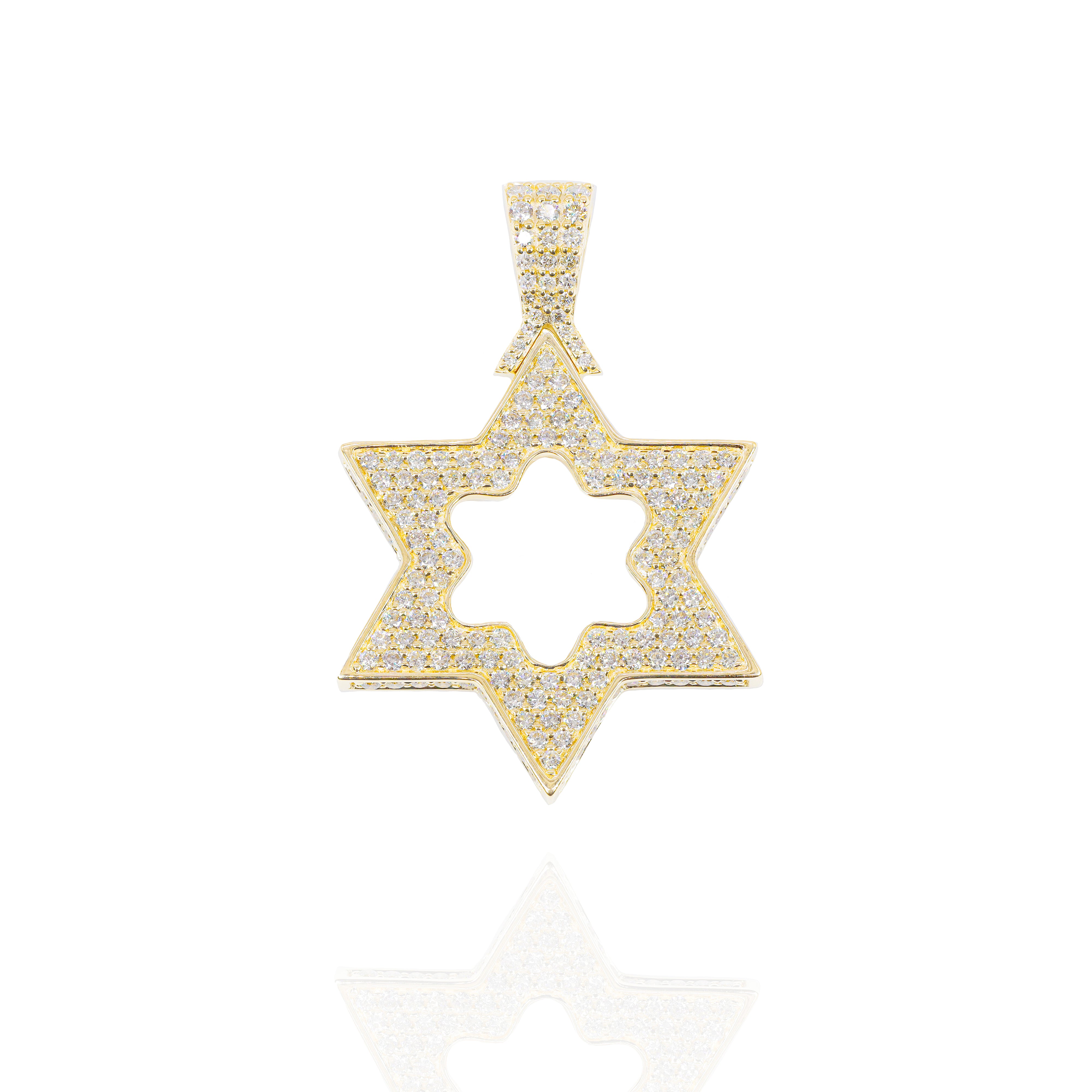 Star of David Diamond Pendant