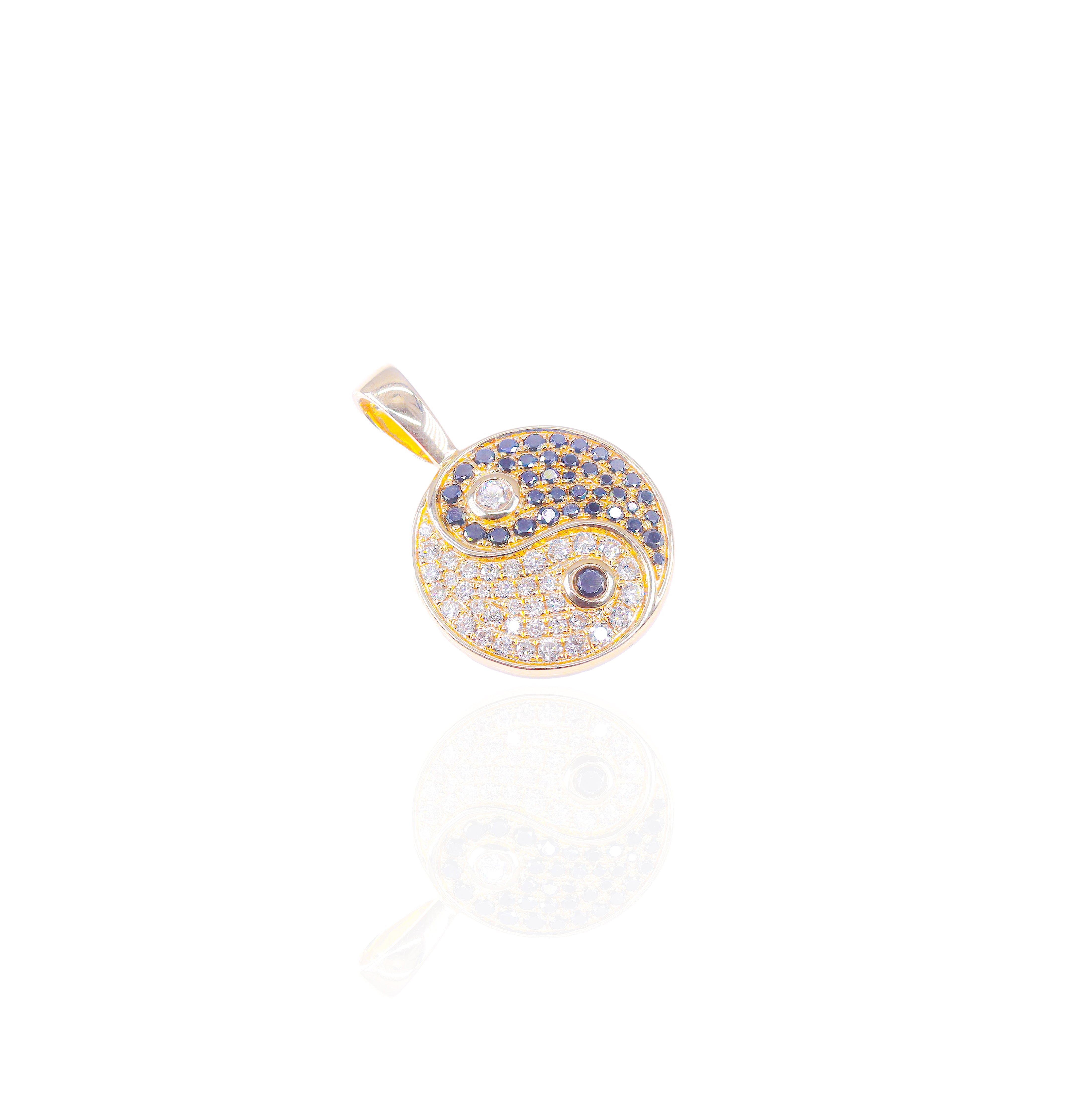 Diamond Yin & Yang Charm Pendant