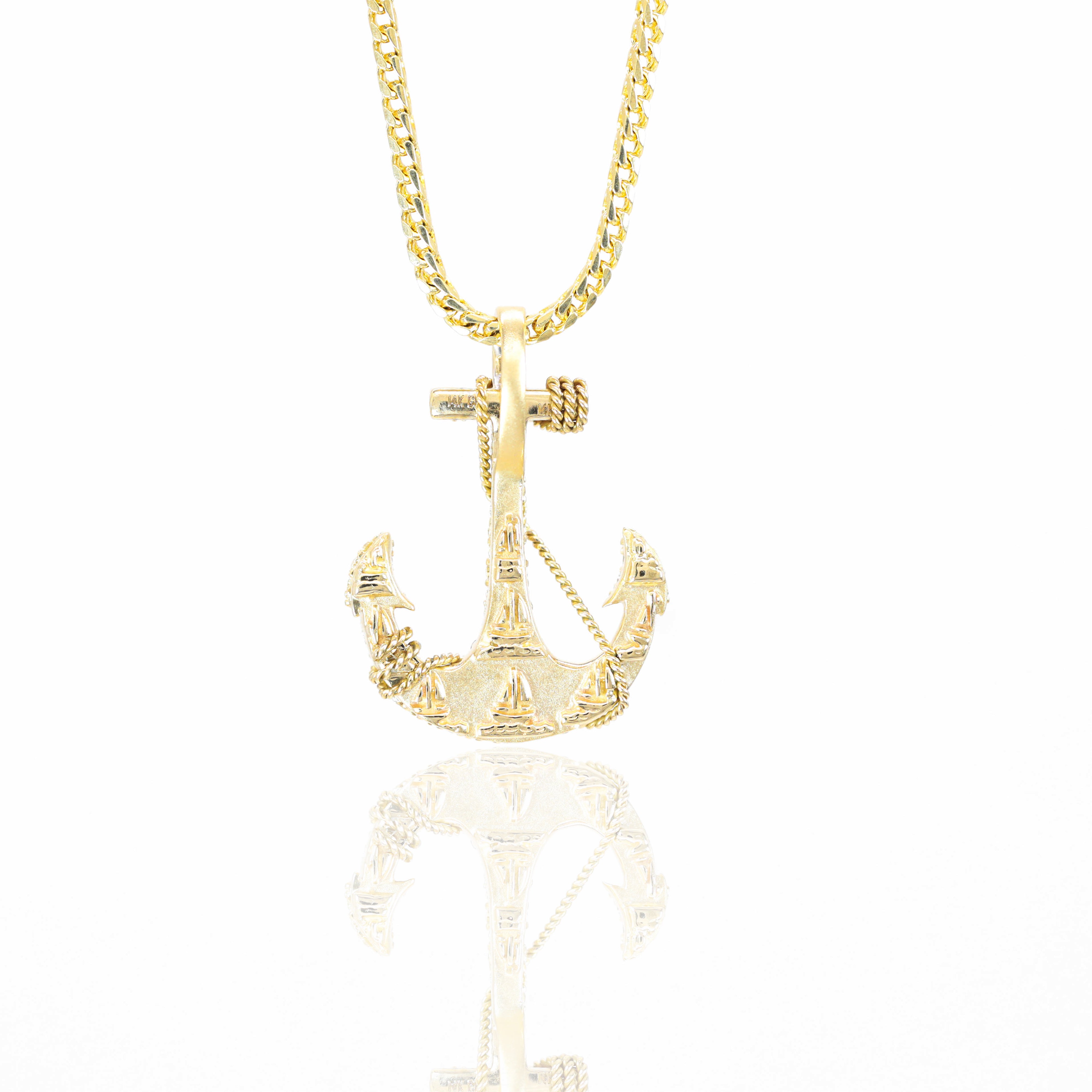 Diamond Anchor Pendant