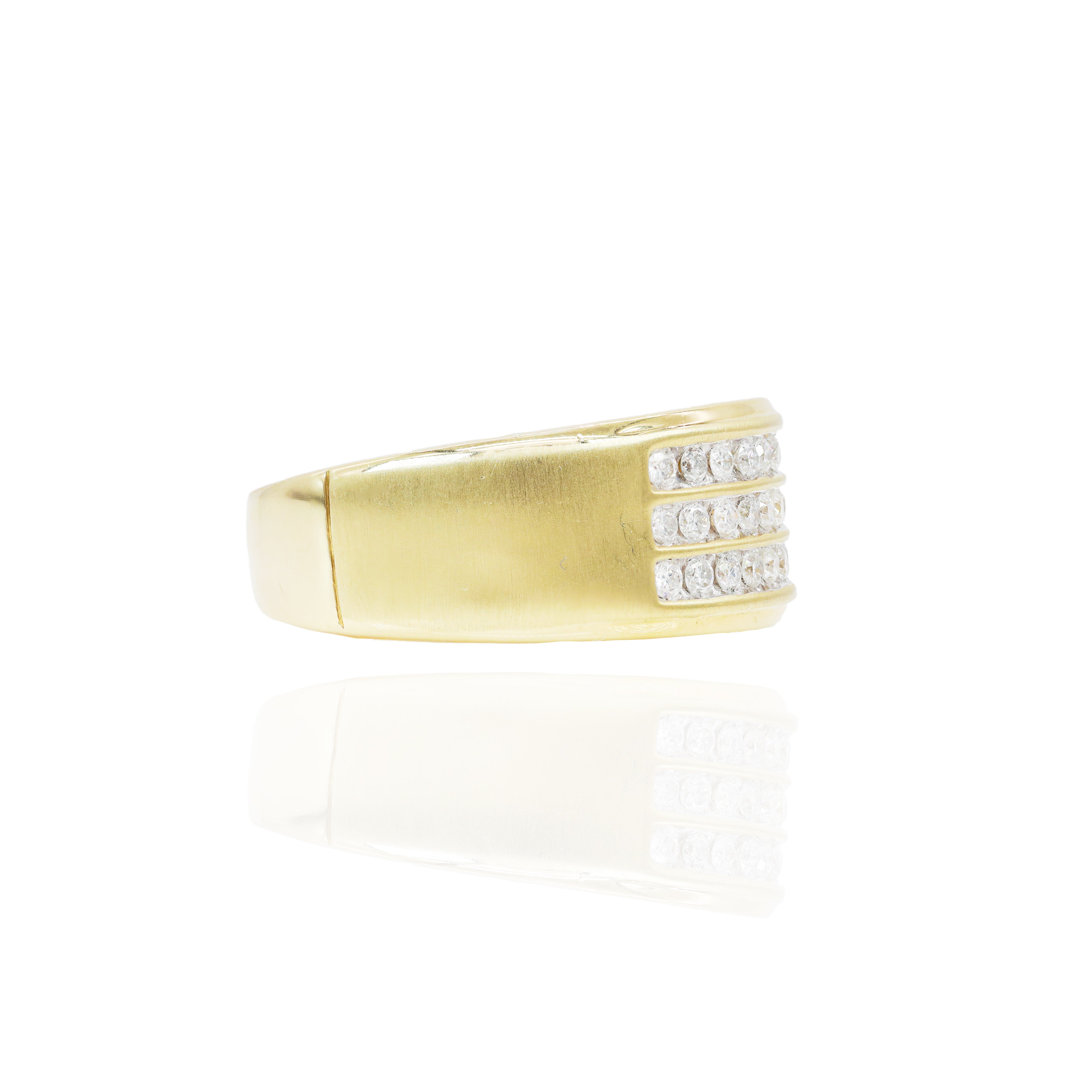 3 Row Diamond Men's Band