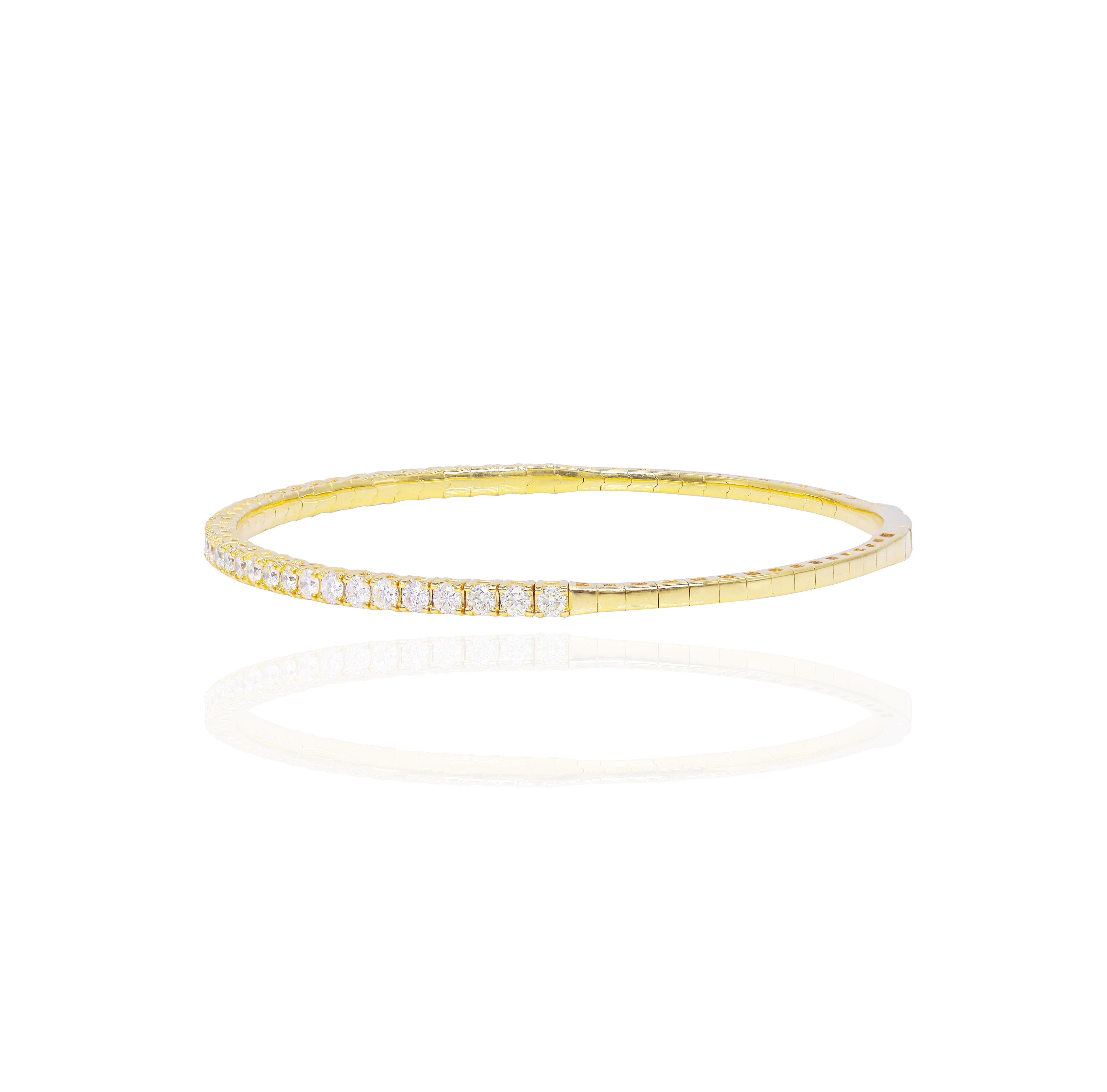 5-Pointer Flexible Diamond Bangle Bracelet